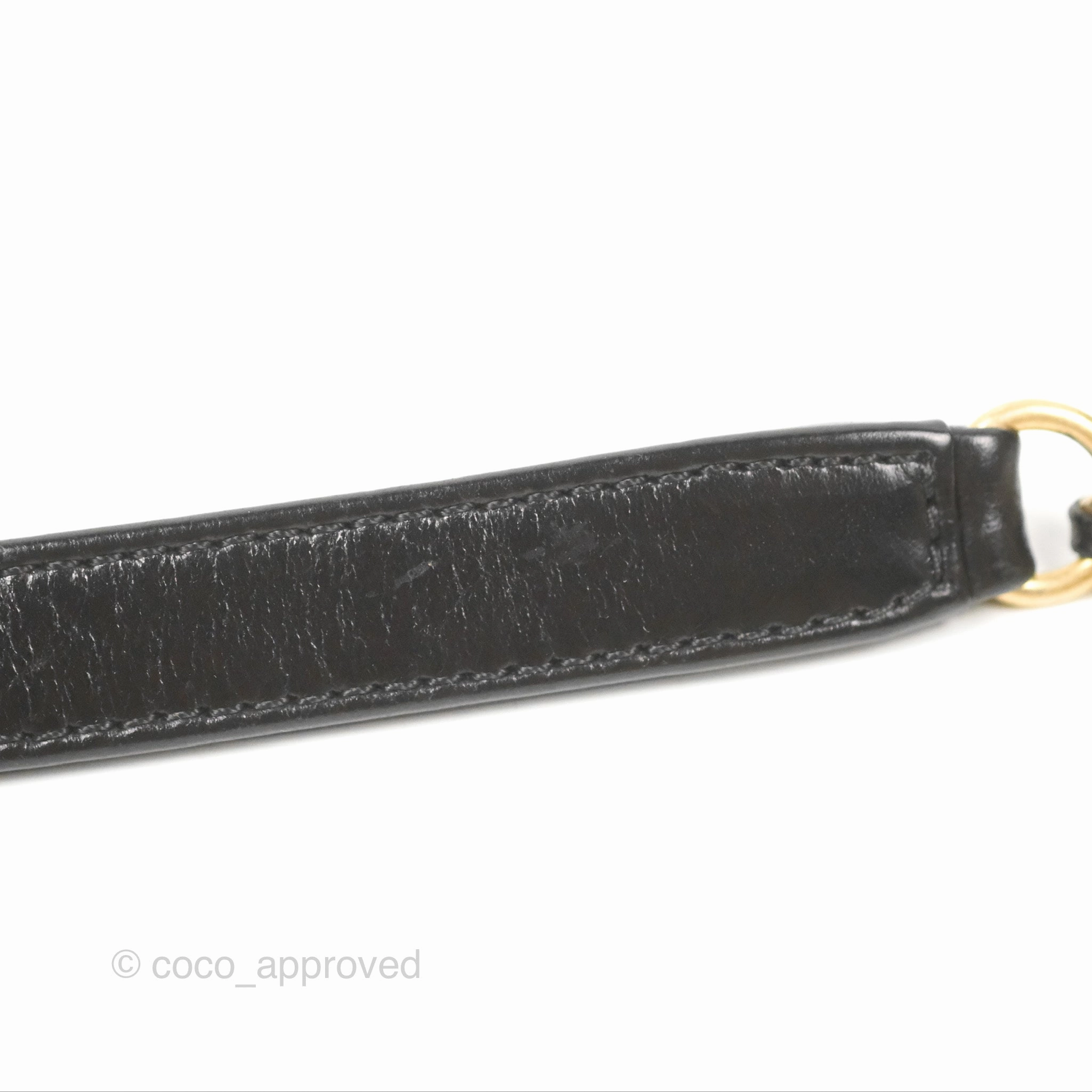 Chanel Chevron Small Coco Handle Black Shiny Aged Calfskin Aged Gold Hardware's