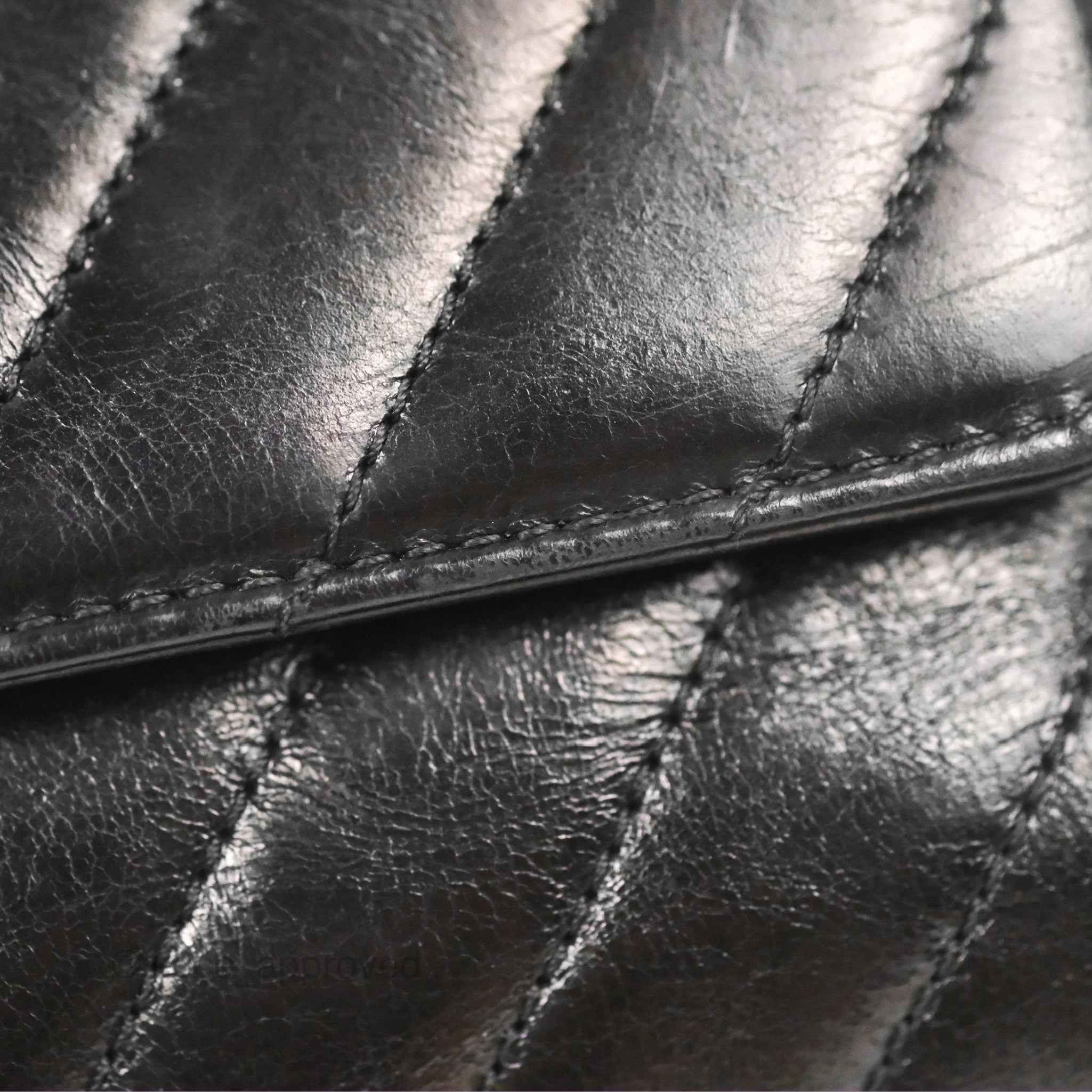 Chanel Chevron Small Coco Handle Black Shiny Aged Calfskin Aged Gold Hardware's