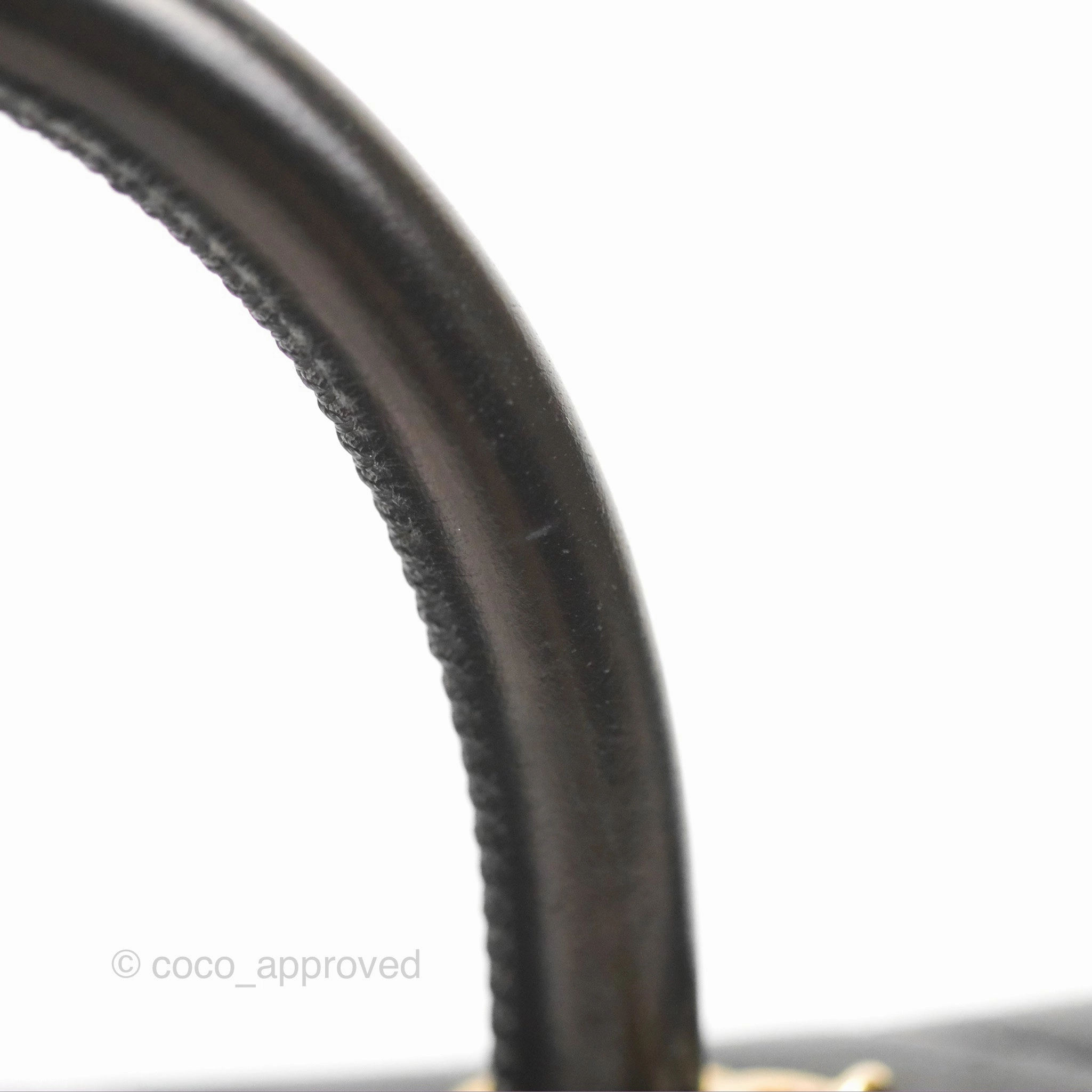 Chanel Chevron Small Coco Handle Black Shiny Aged Calfskin Aged Gold Hardware's