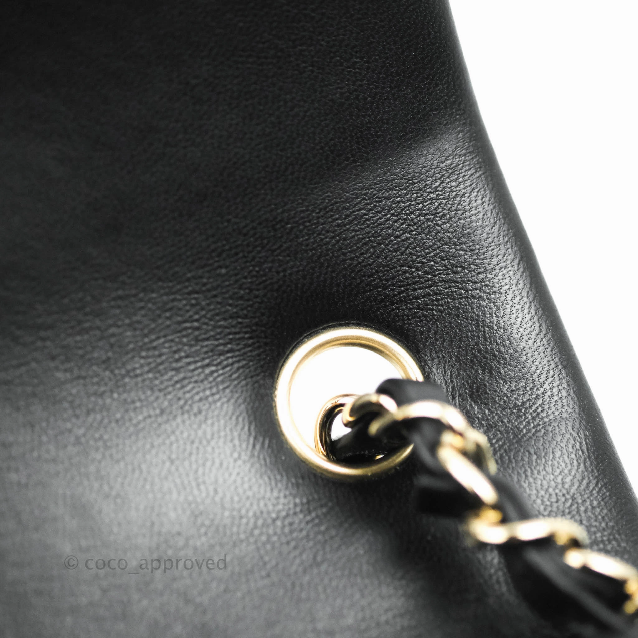 Chanel Classic Mini Rectangular Flap Black Lambskin Gold Hardware