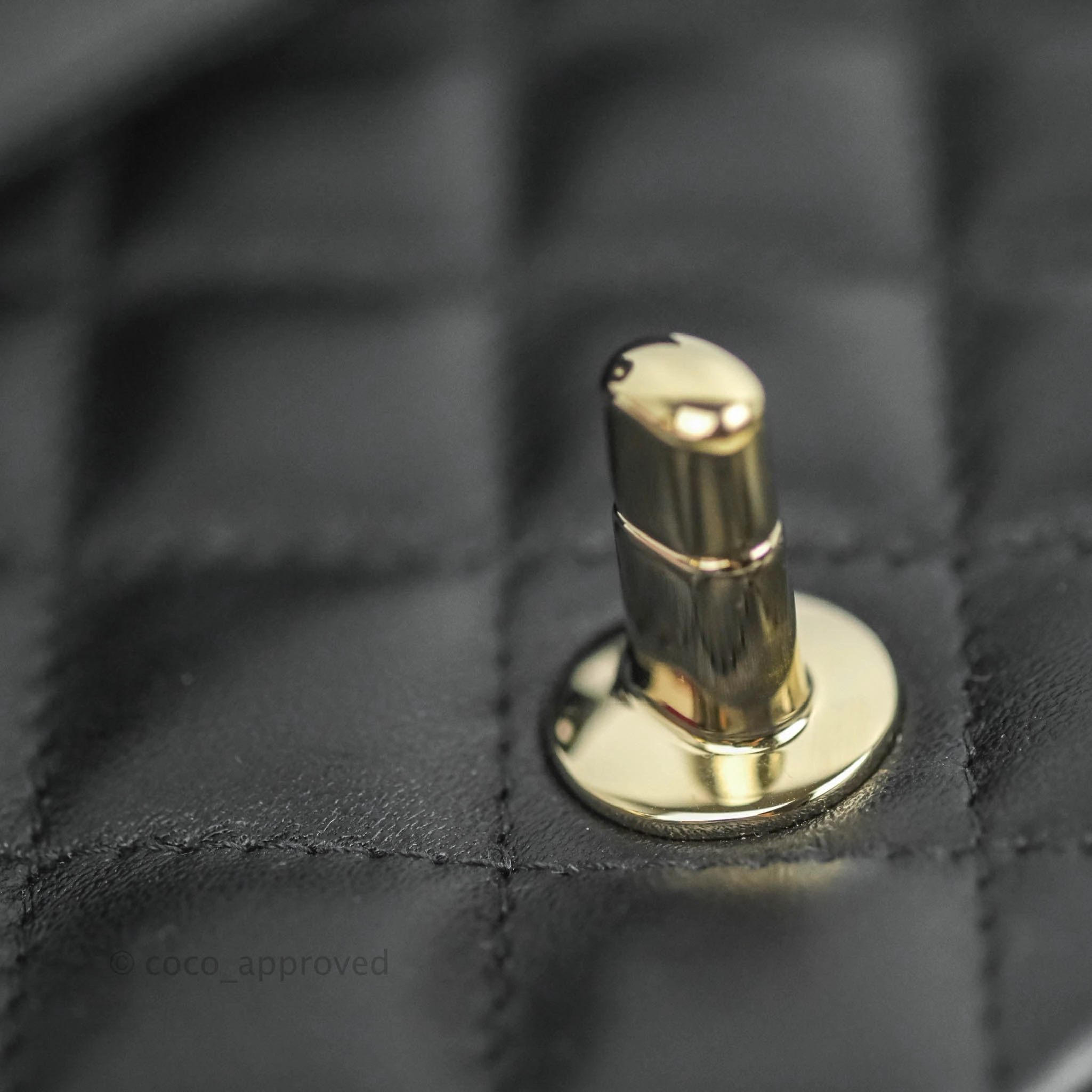 Chanel Classic Mini Rectangular Flap Black Lambskin Gold Hardware