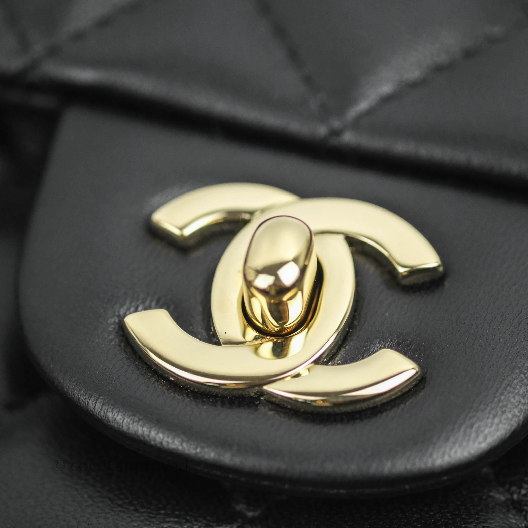 Chanel Classic Mini Rectangular Flap Black Lambskin Gold Hardware