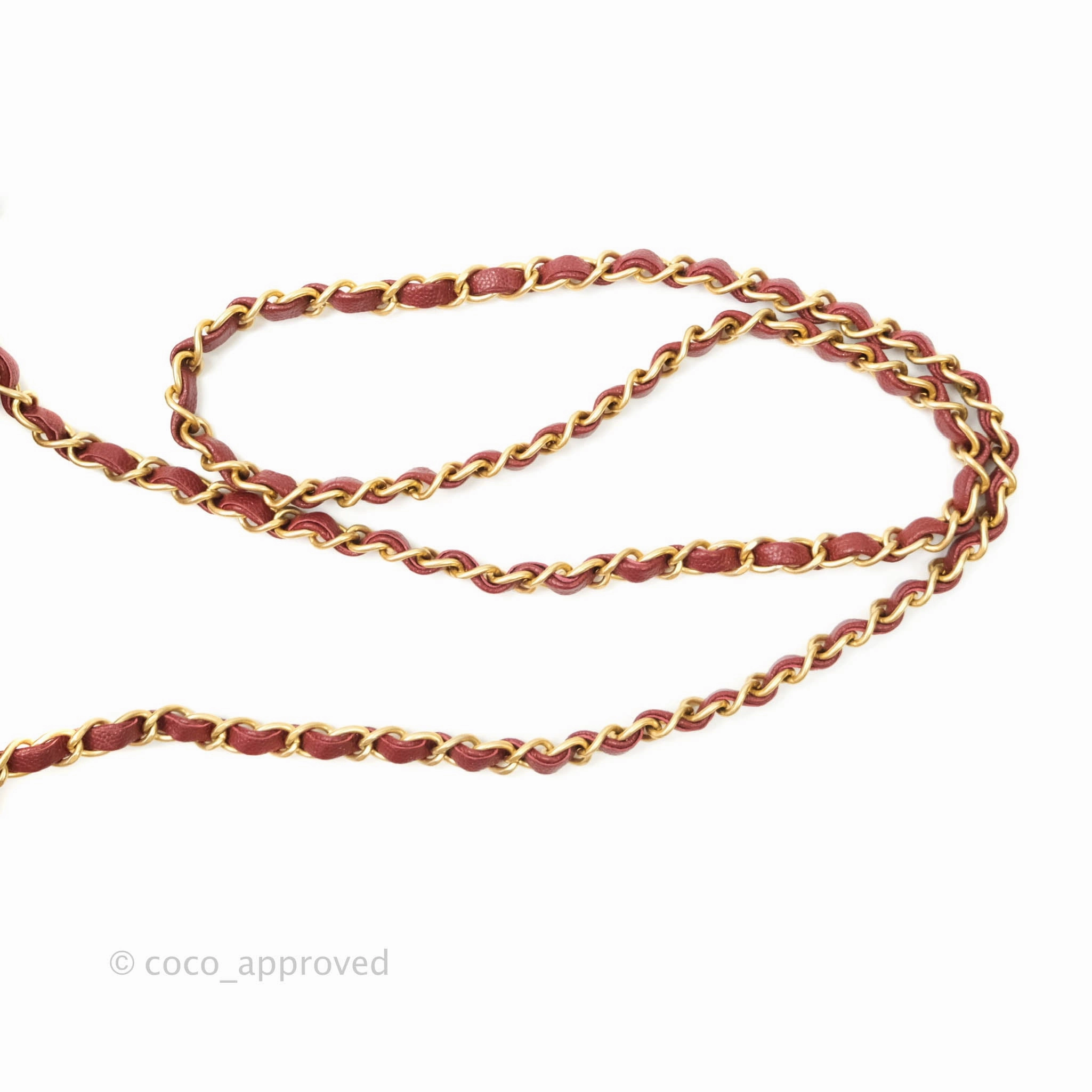Chanel Classic Quilted Mini Rectangular Flap Iridescent Burgundy Caviar Aged Gold Hardware