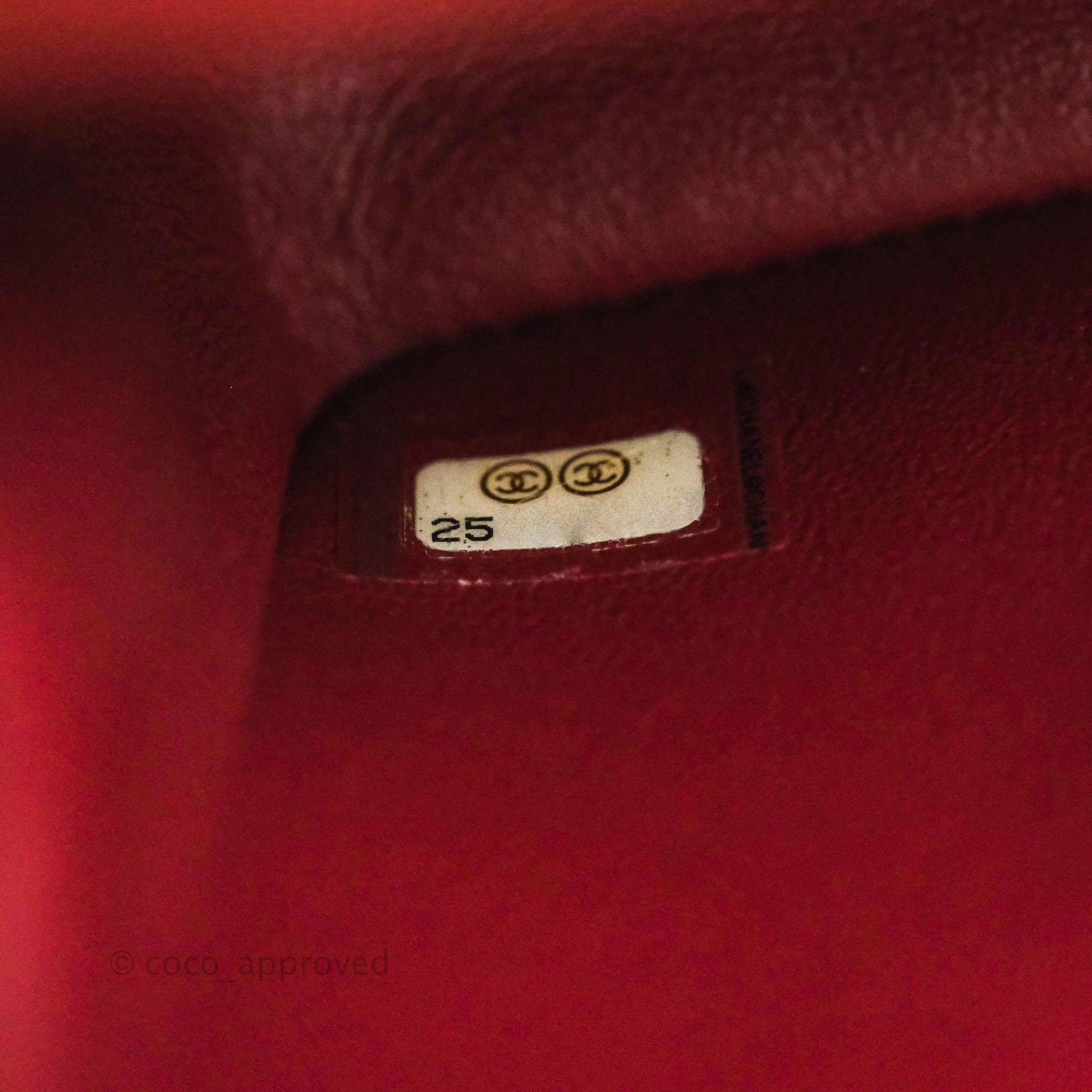 Chanel Classic Quilted Mini Rectangular Flap Iridescent Burgundy Caviar Aged Gold Hardware