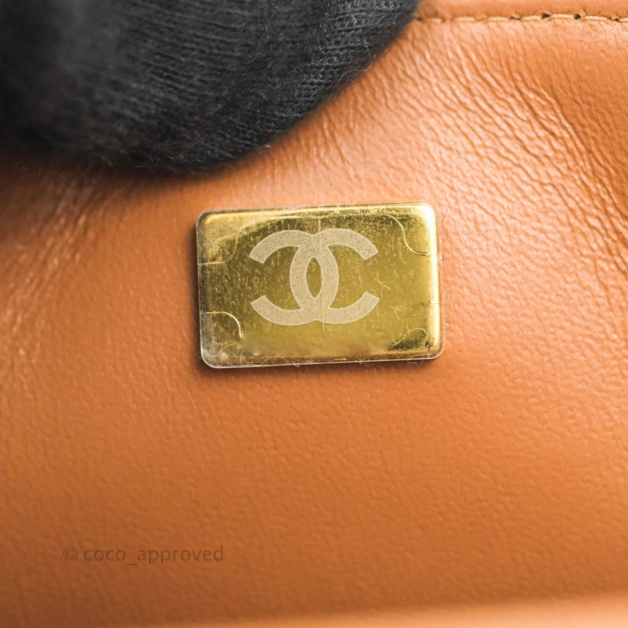 Chanel Classic Quilted Mini Square Caramel Dark Beige Lambskin Gold Hardware
