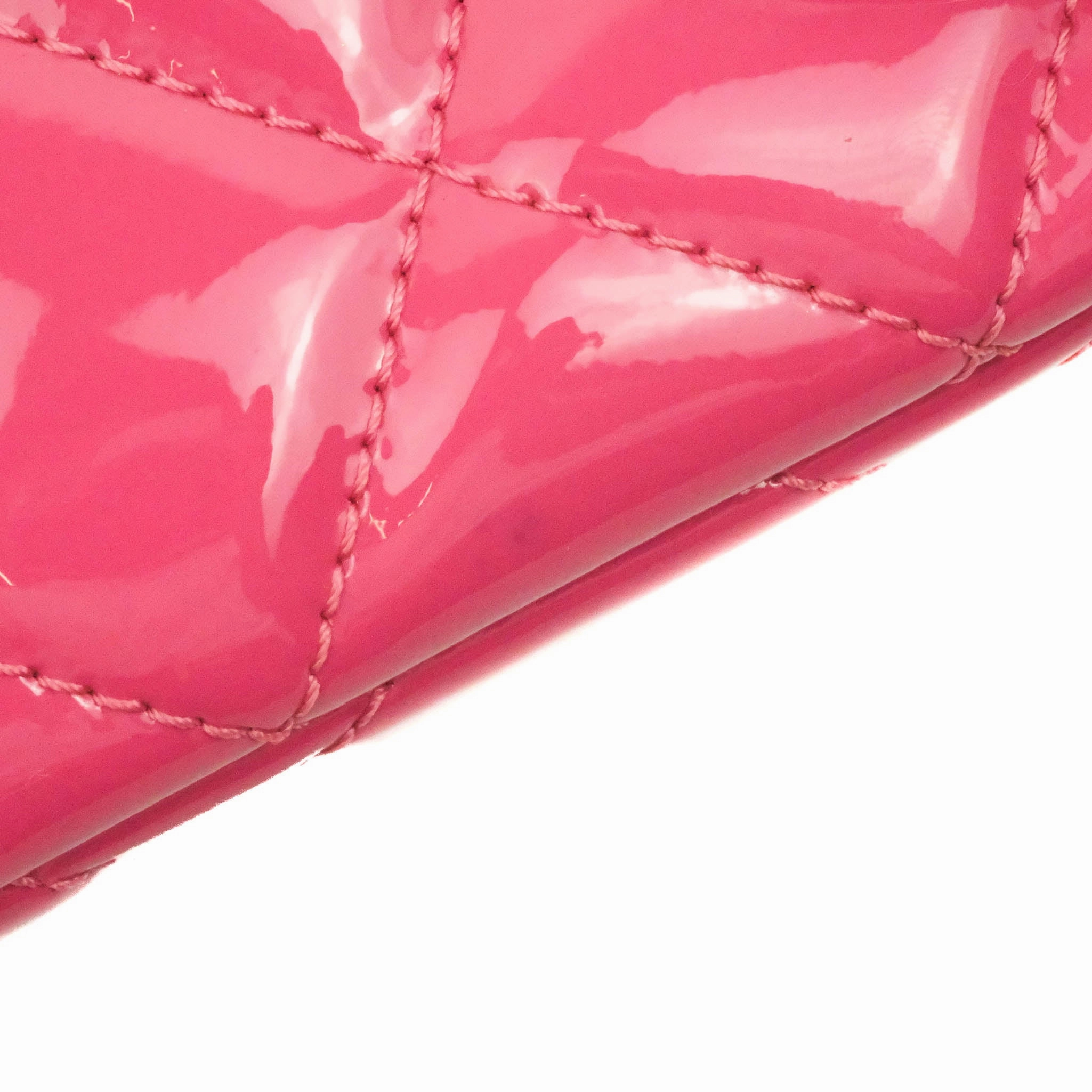Chanel Coco Shine Small Flap Quilted Patent Calfskin Pink Silver Hardware
