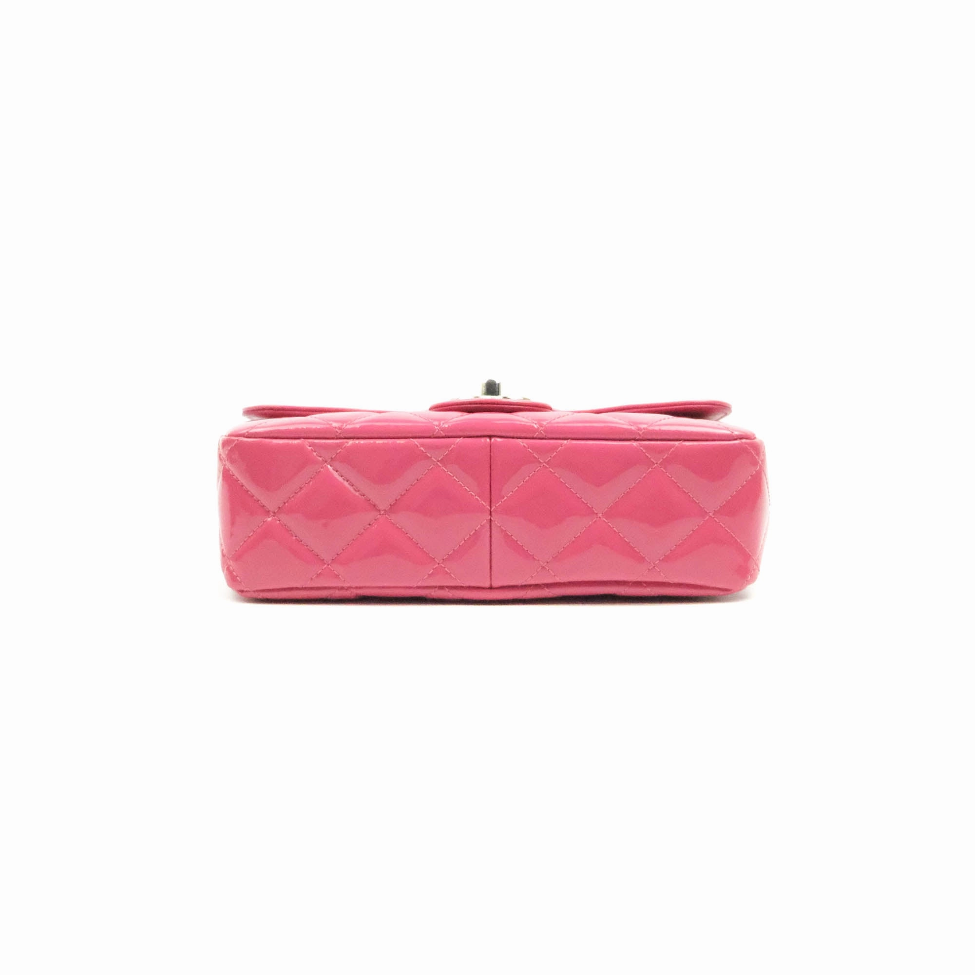 Chanel Coco Shine Small Flap Quilted Patent Calfskin Pink Silver Hardware