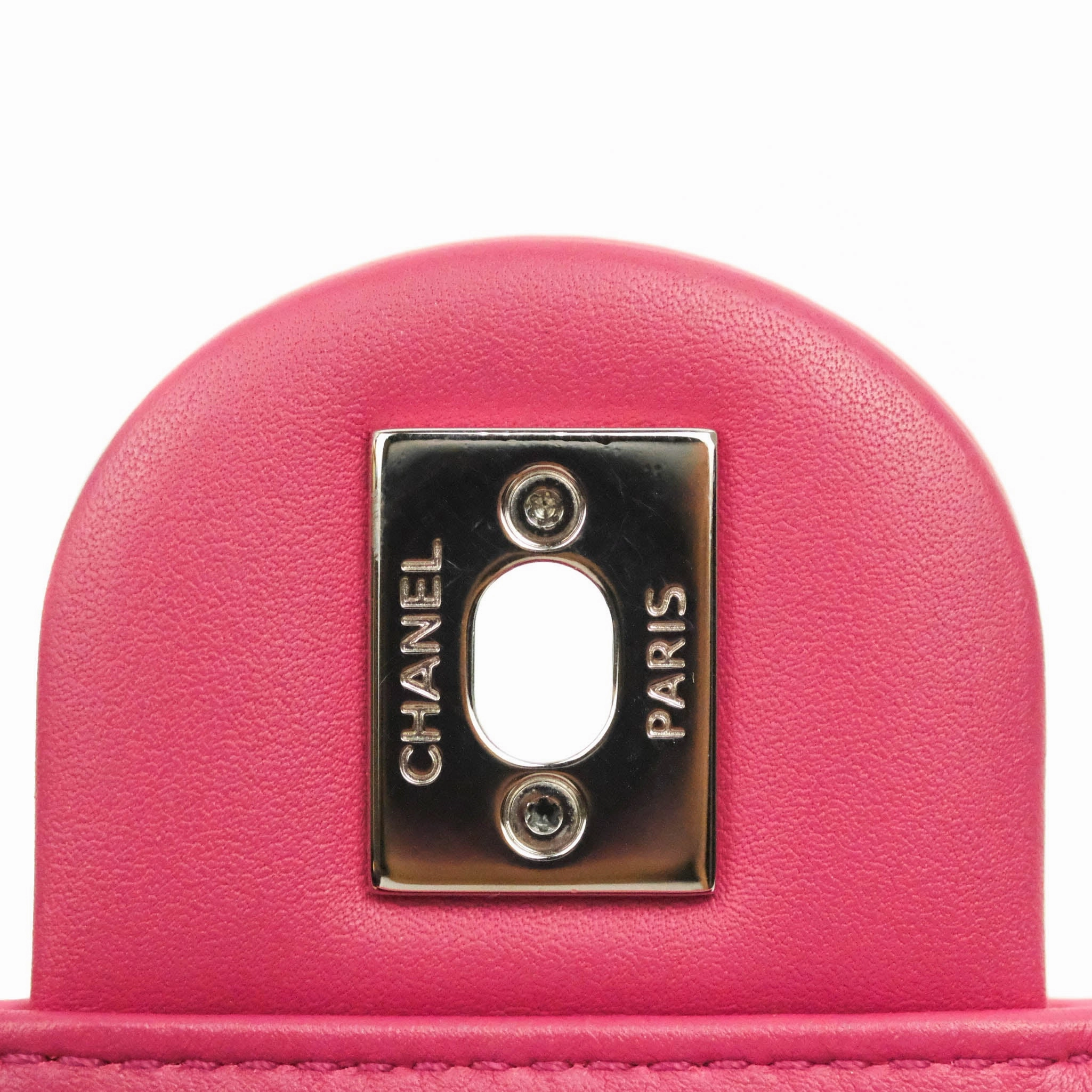Chanel Coco Shine Small Flap Quilted Patent Calfskin Pink Silver Hardware