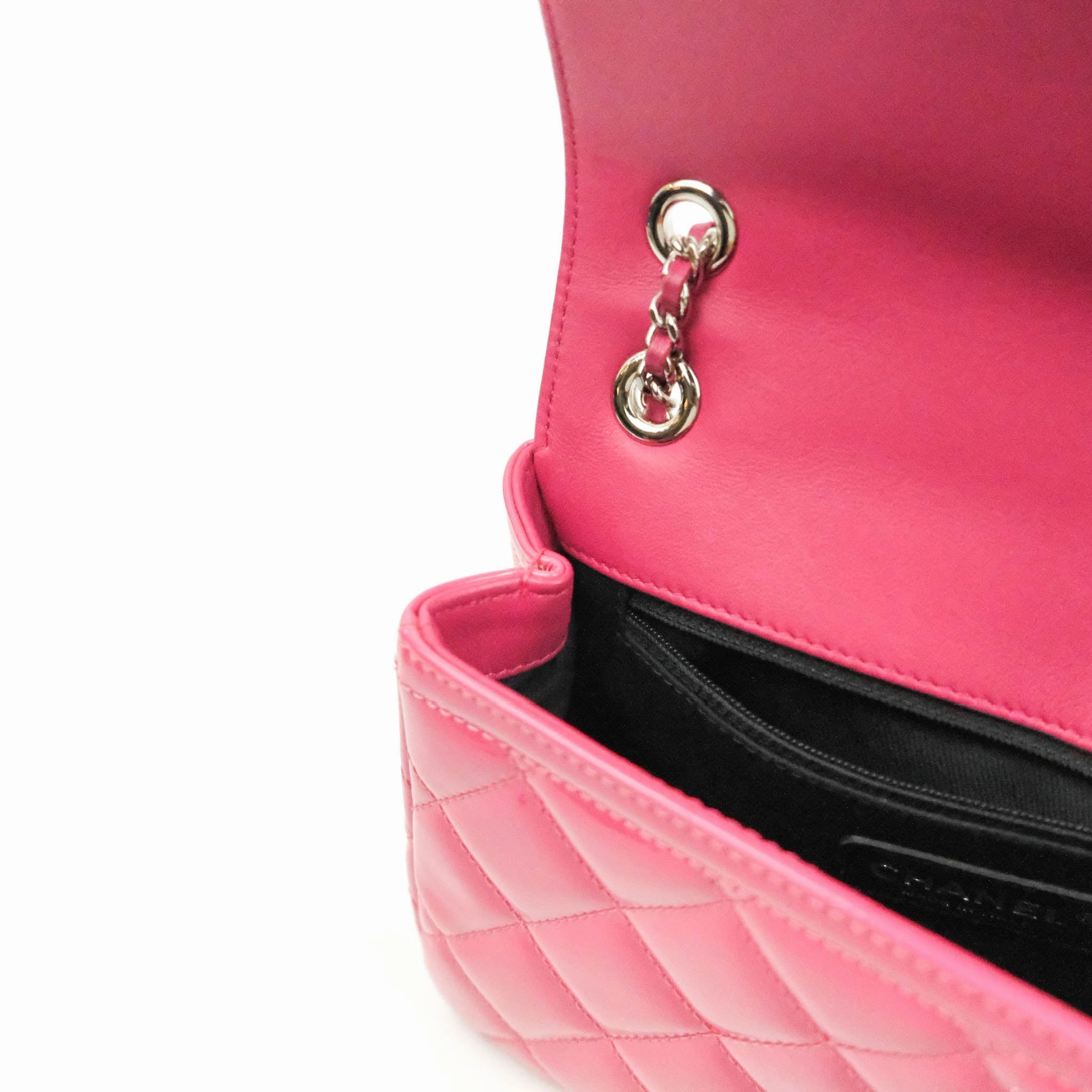Chanel Coco Shine Small Flap Quilted Patent Calfskin Pink Silver Hardware
