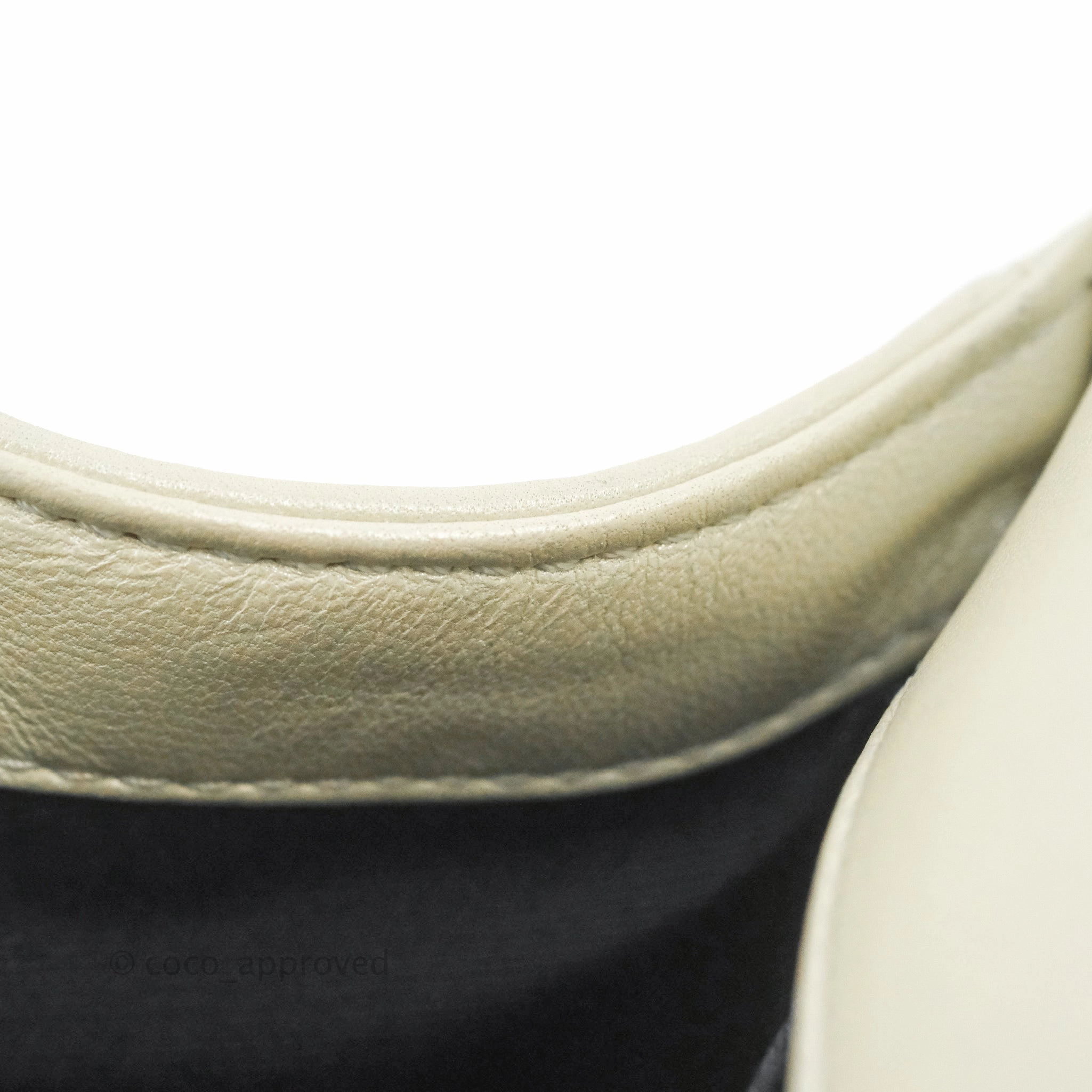 Chanel Cube Embossed Medium Boy Bag Iridescent Pearl White Lambskin Gold Hardware