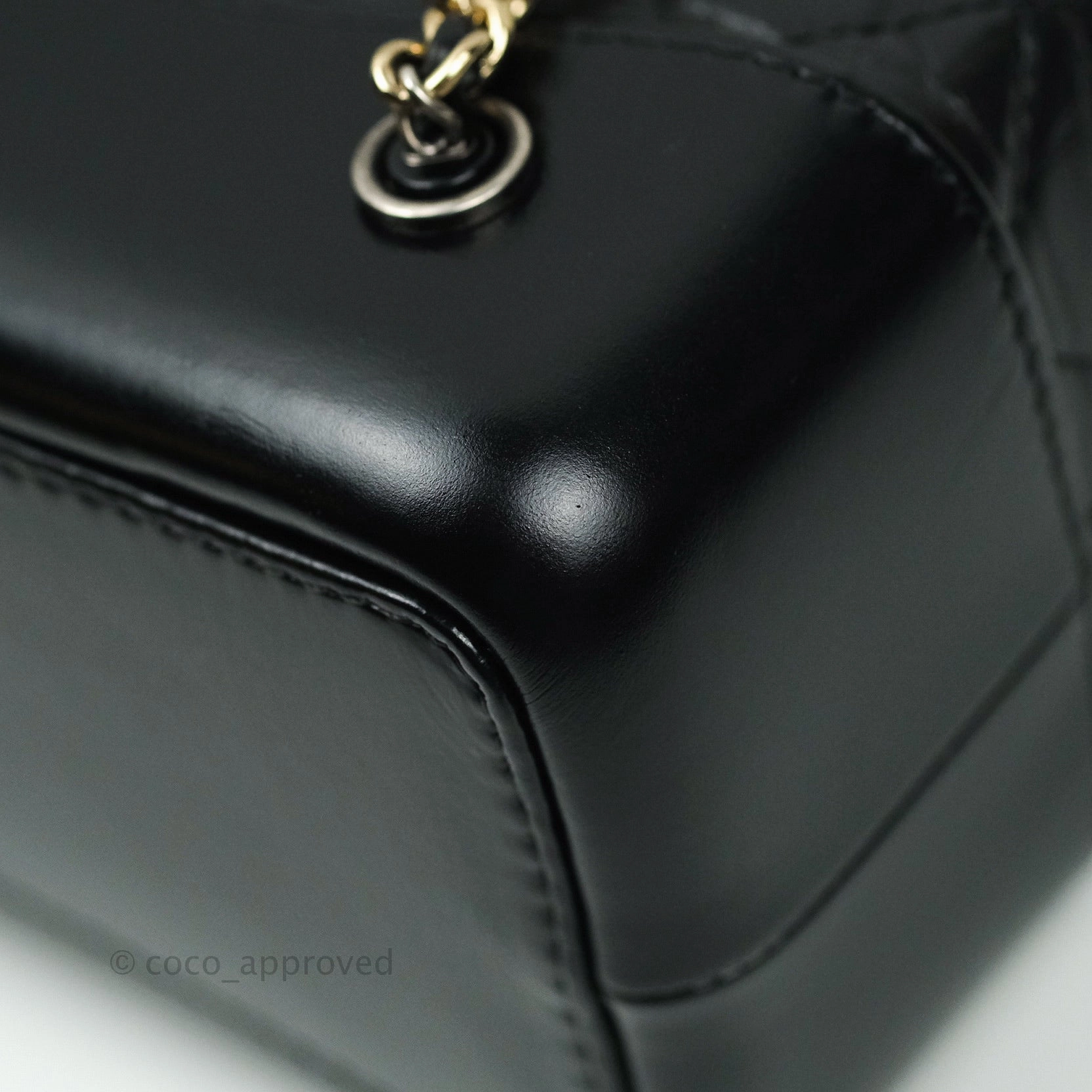 Chanel Gabrielle Backpack Black Aged Calfskin Small Black