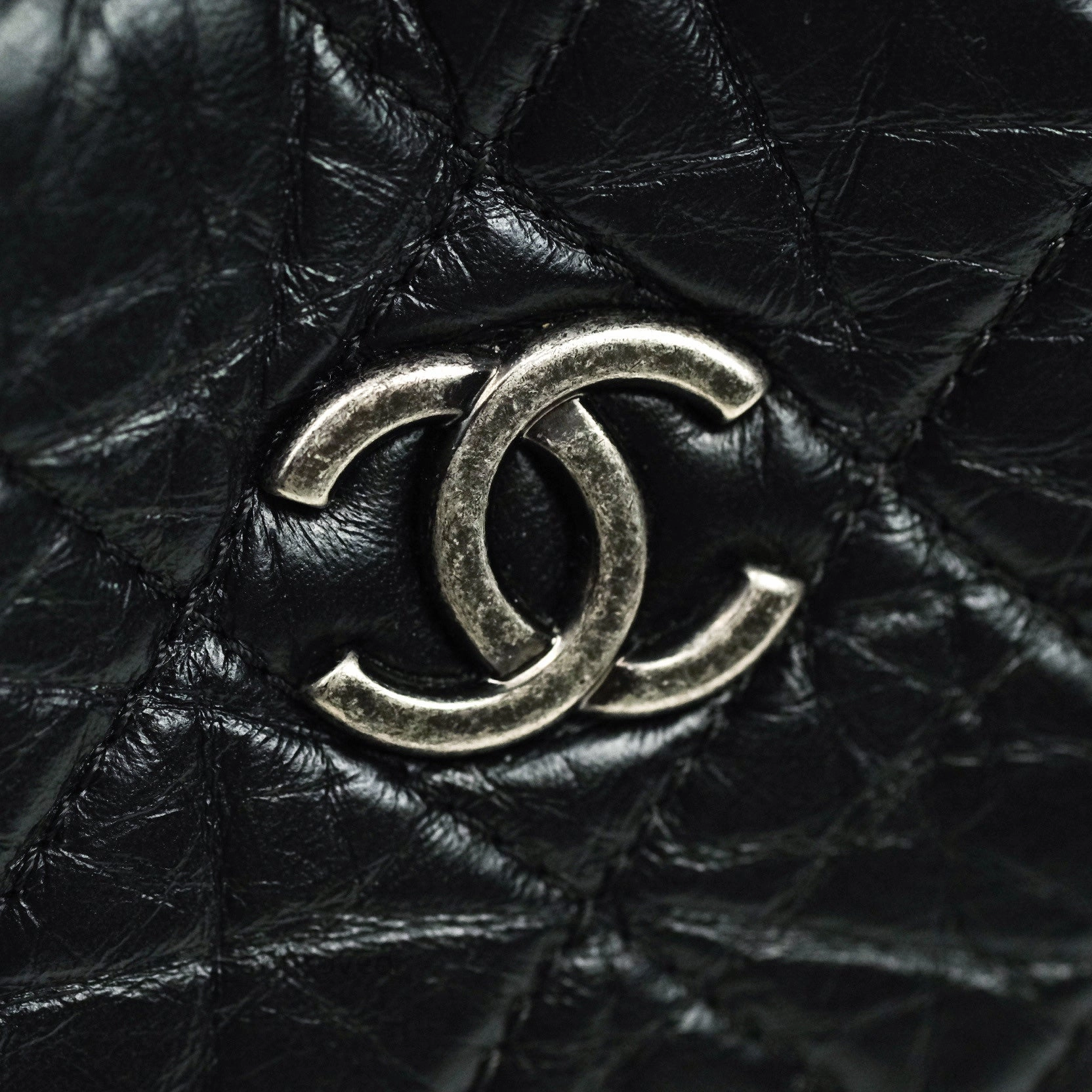 Chanel Gabrielle Backpack Black Aged Calfskin Small Black
