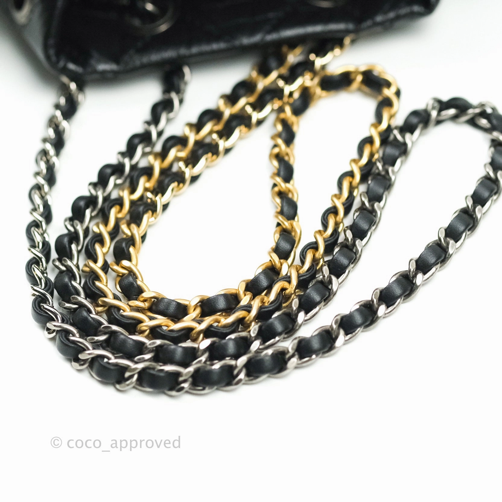 Chanel Gabrielle Backpack Black Aged Calfskin Small Black