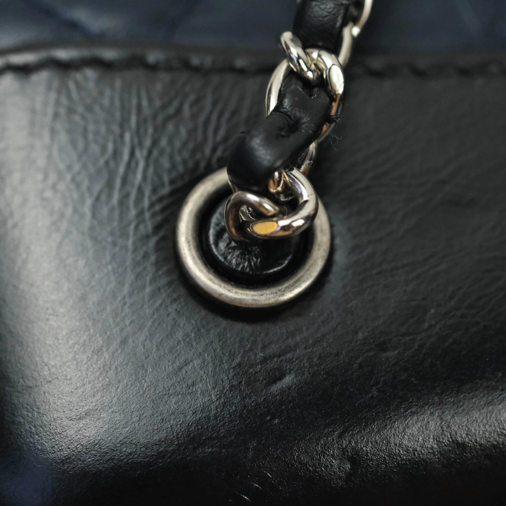Chanel Gabrielle Backpack Black Aged Calfskin Small Navy Black