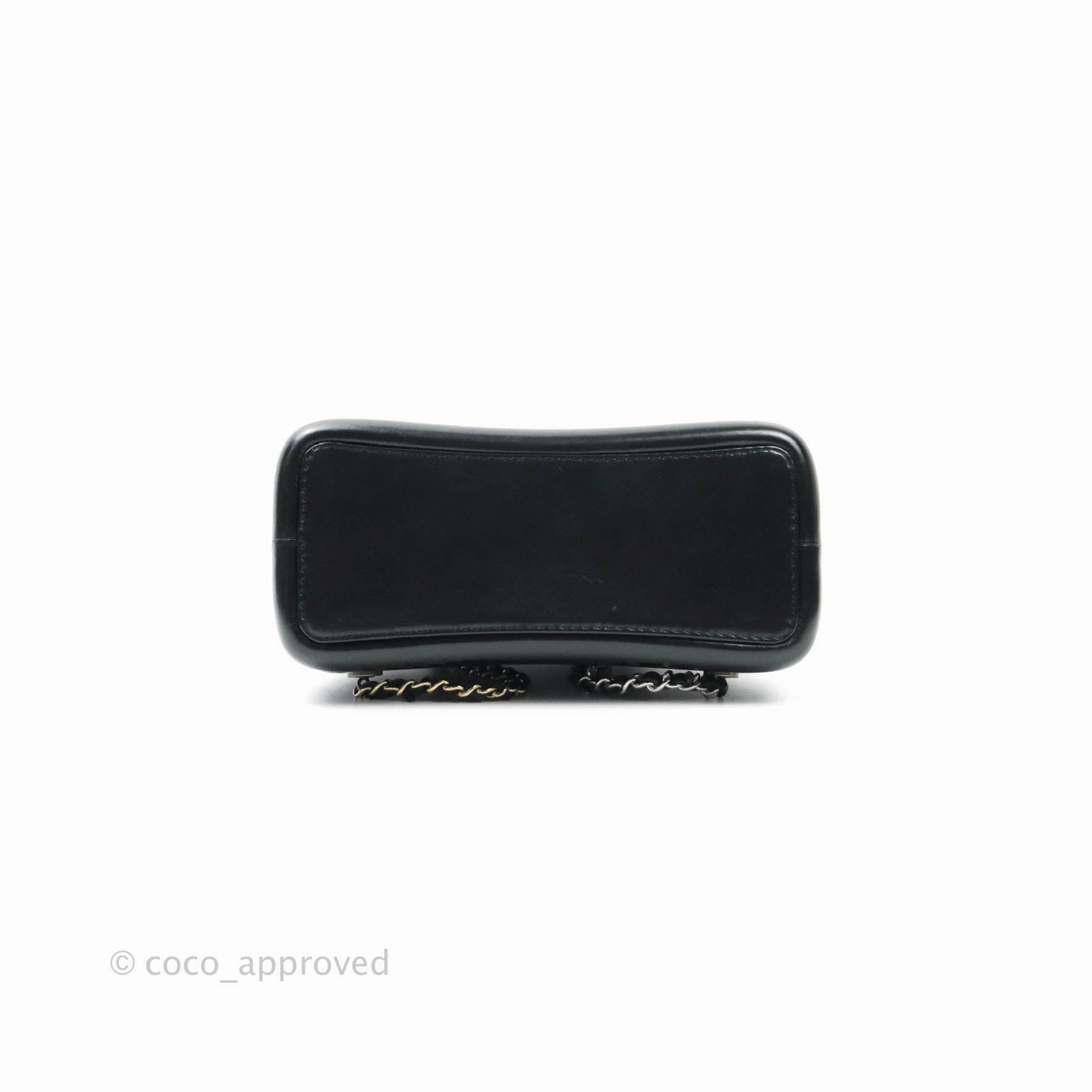 Chanel Gabrielle Backpack Black Aged Calfskin Small Navy Black