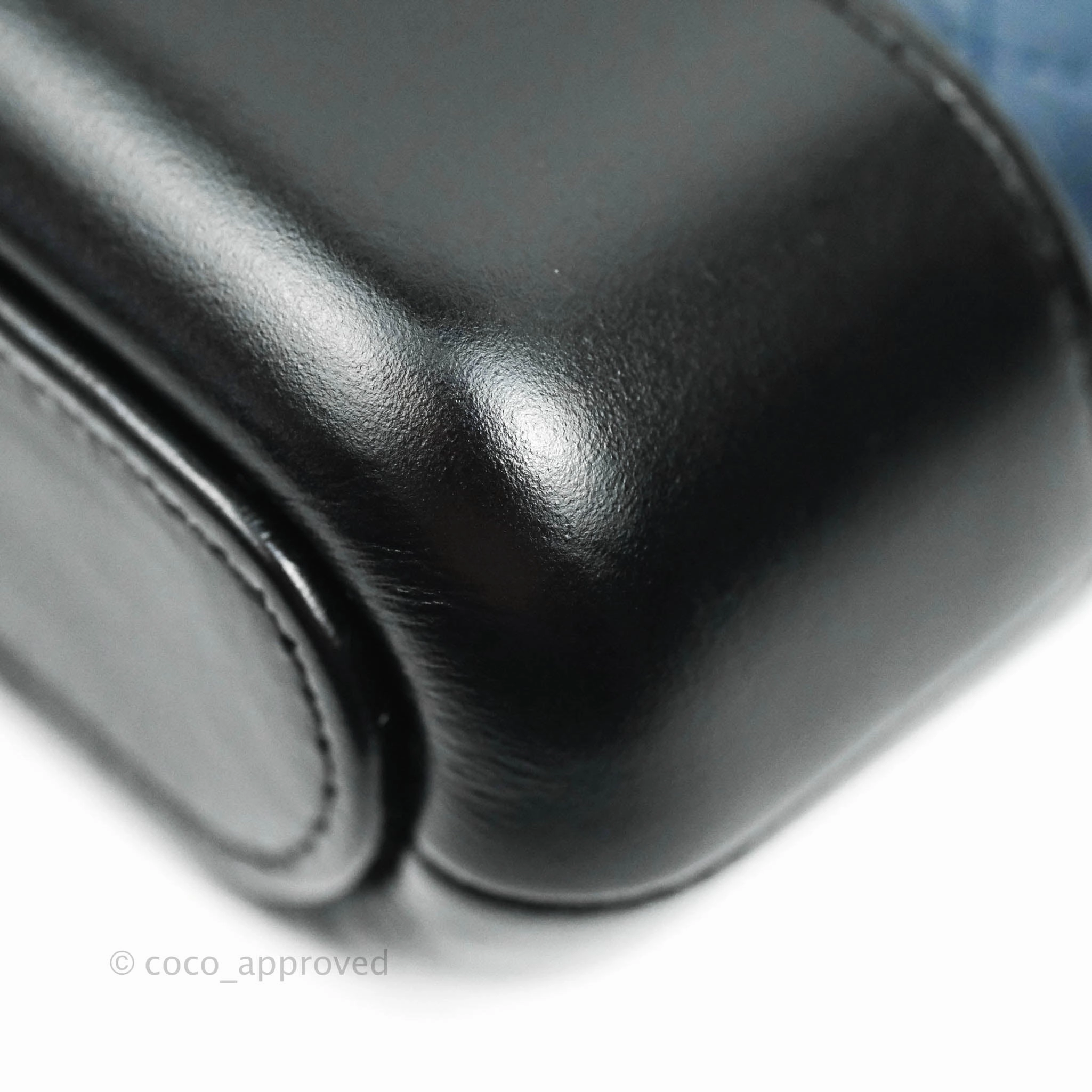 Chanel Gabrielle Clutch With Chain Aged Calfskin Navy Black Mixed Hardware
