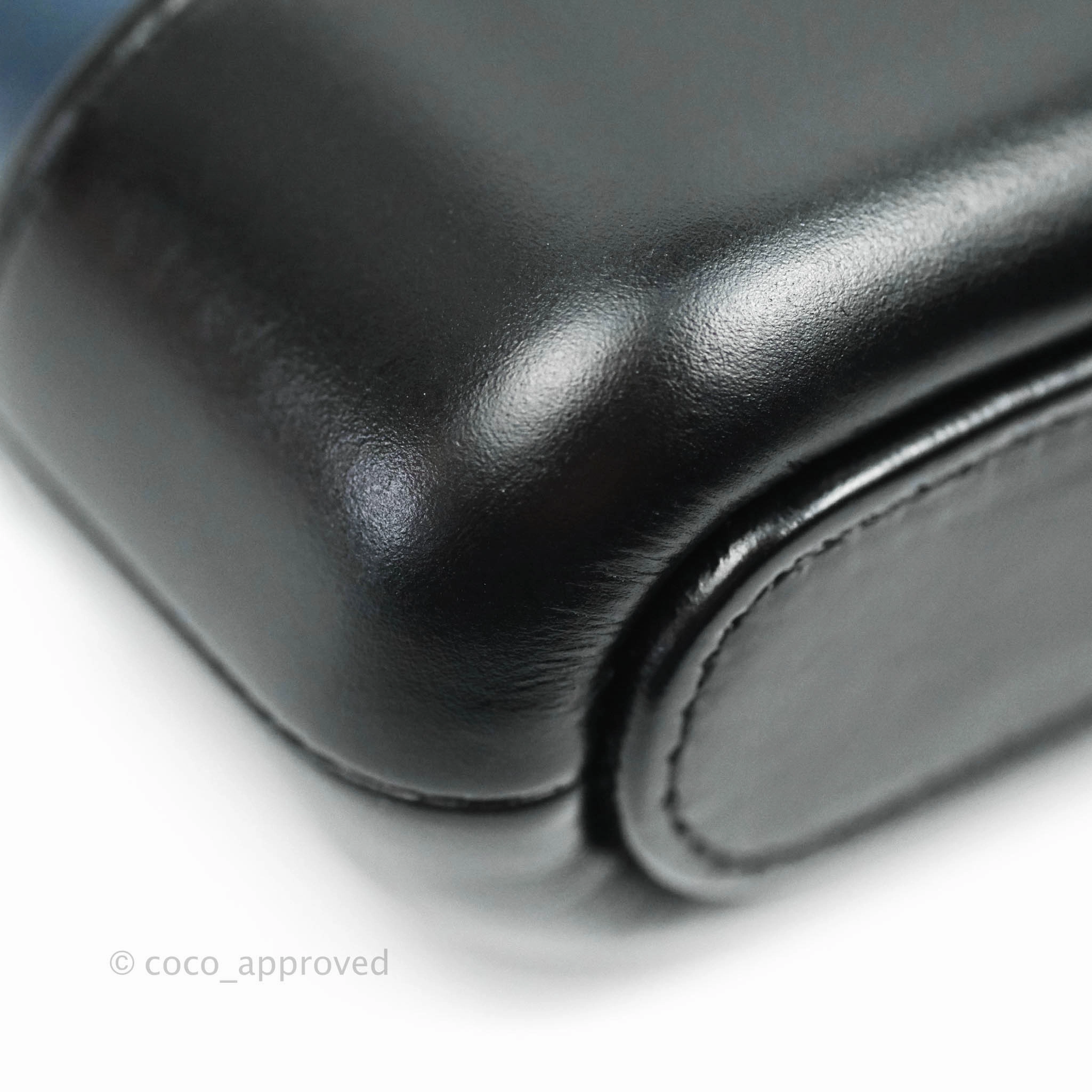 Chanel Gabrielle Clutch With Chain Aged Calfskin Navy Black Mixed Hardware