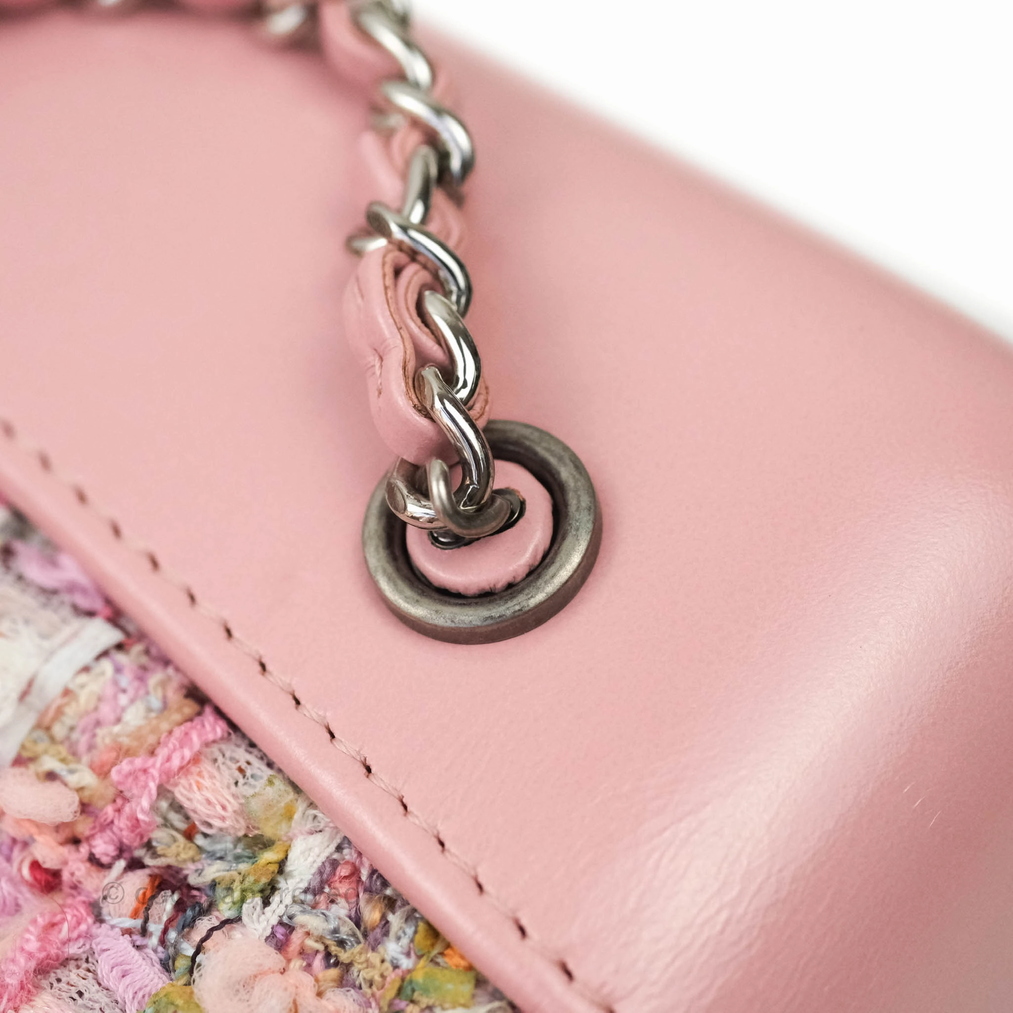 Chanel Gabrielle Small Backpack Pink Tweed Aged Calfskin
