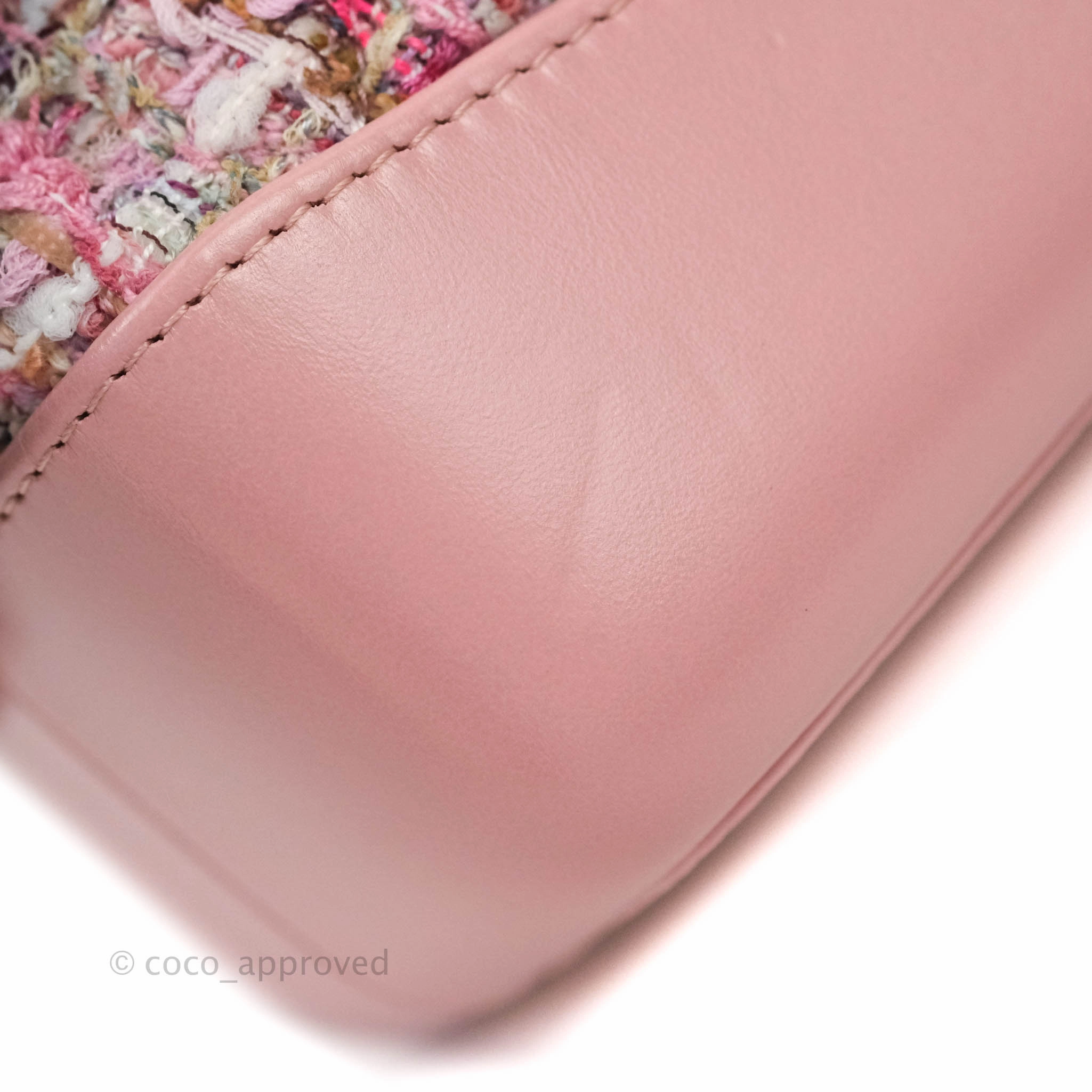 Chanel Gabrielle Small Backpack Pink Tweed Aged Calfskin