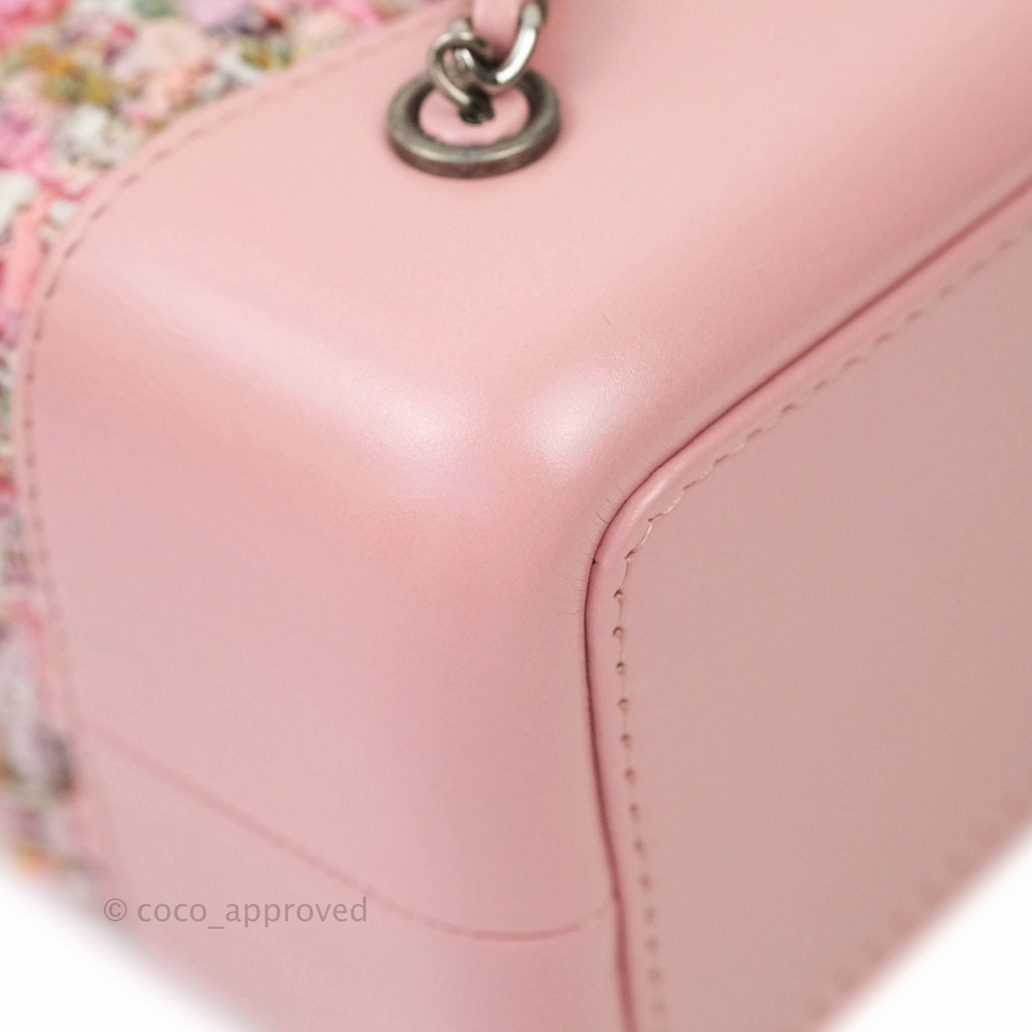 Chanel Gabrielle Small Backpack Pink Tweed Aged Calfskin
