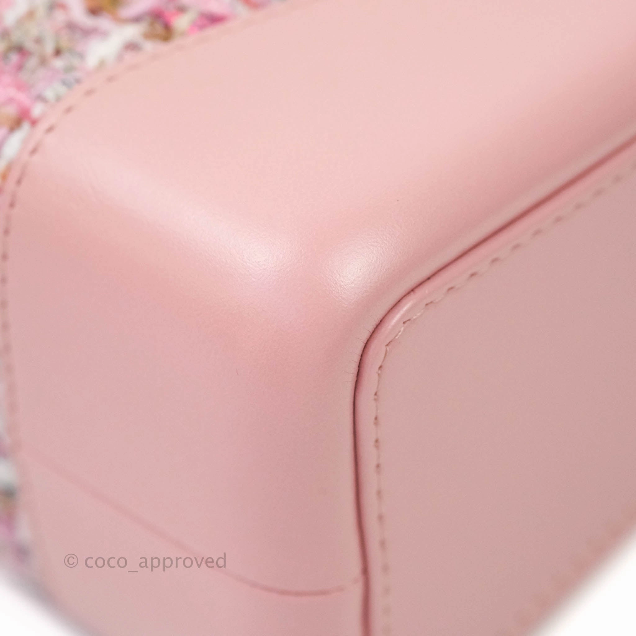 Chanel Gabrielle Small Backpack Pink Tweed Aged Calfskin