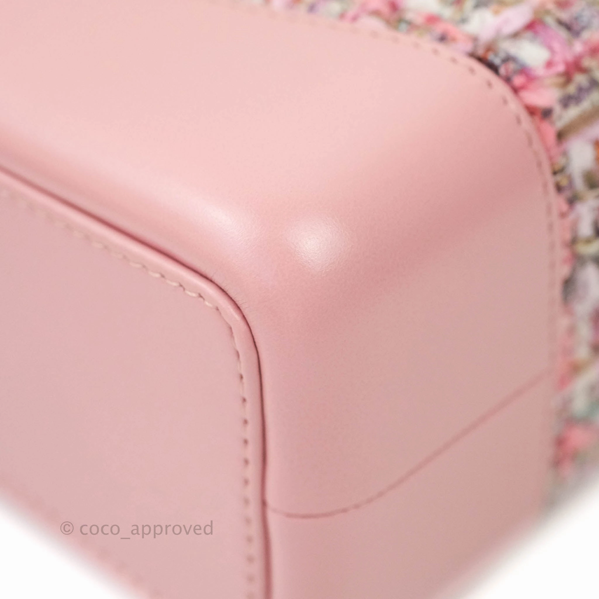 Chanel Gabrielle Small Backpack Pink Tweed Aged Calfskin