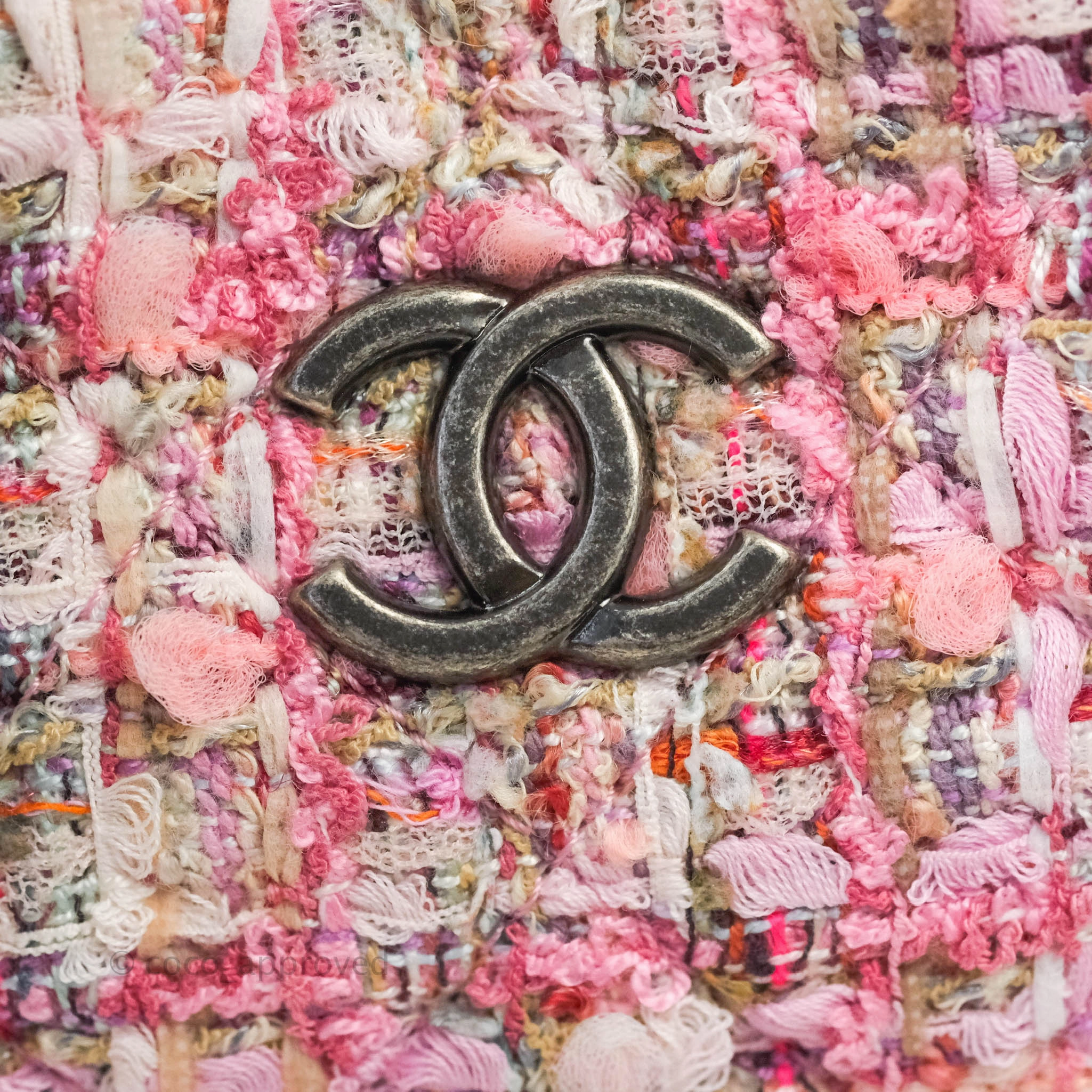 Chanel Gabrielle Small Backpack Pink Tweed Aged Calfskin