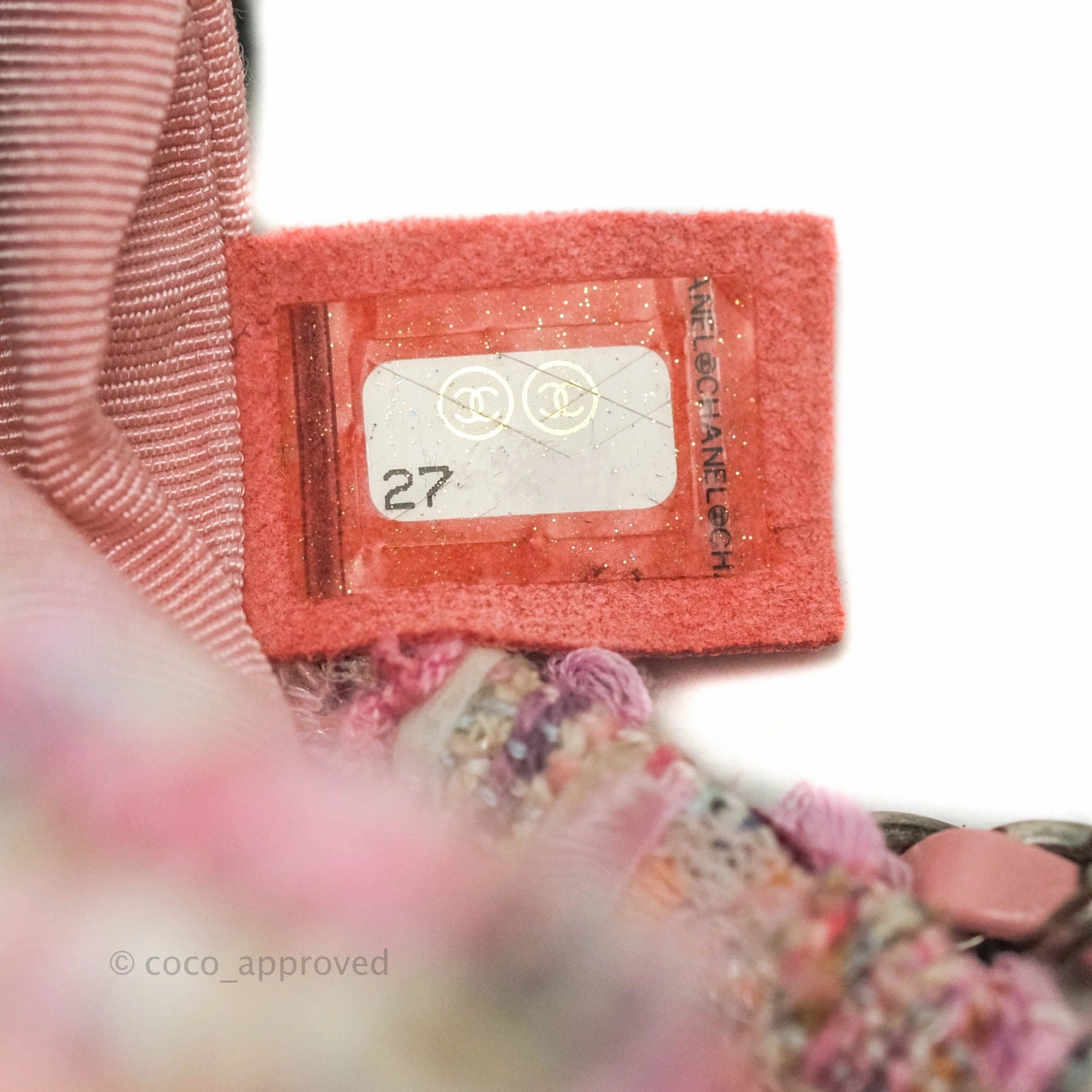 Chanel Gabrielle Small Backpack Pink Tweed Aged Calfskin