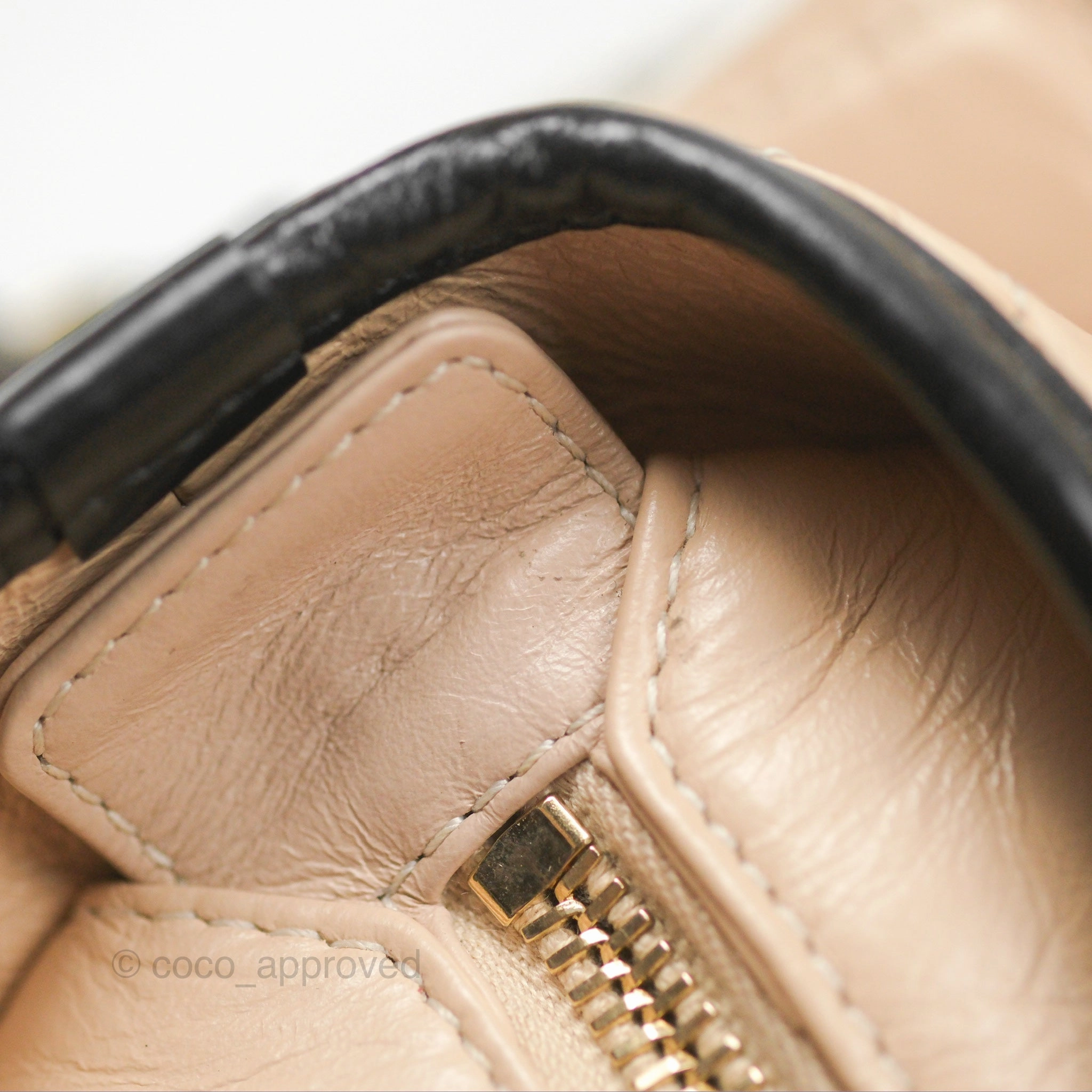 Chanel Large Gabrielle Hobo Beige Black Aged Calfskin Mixed Hardware