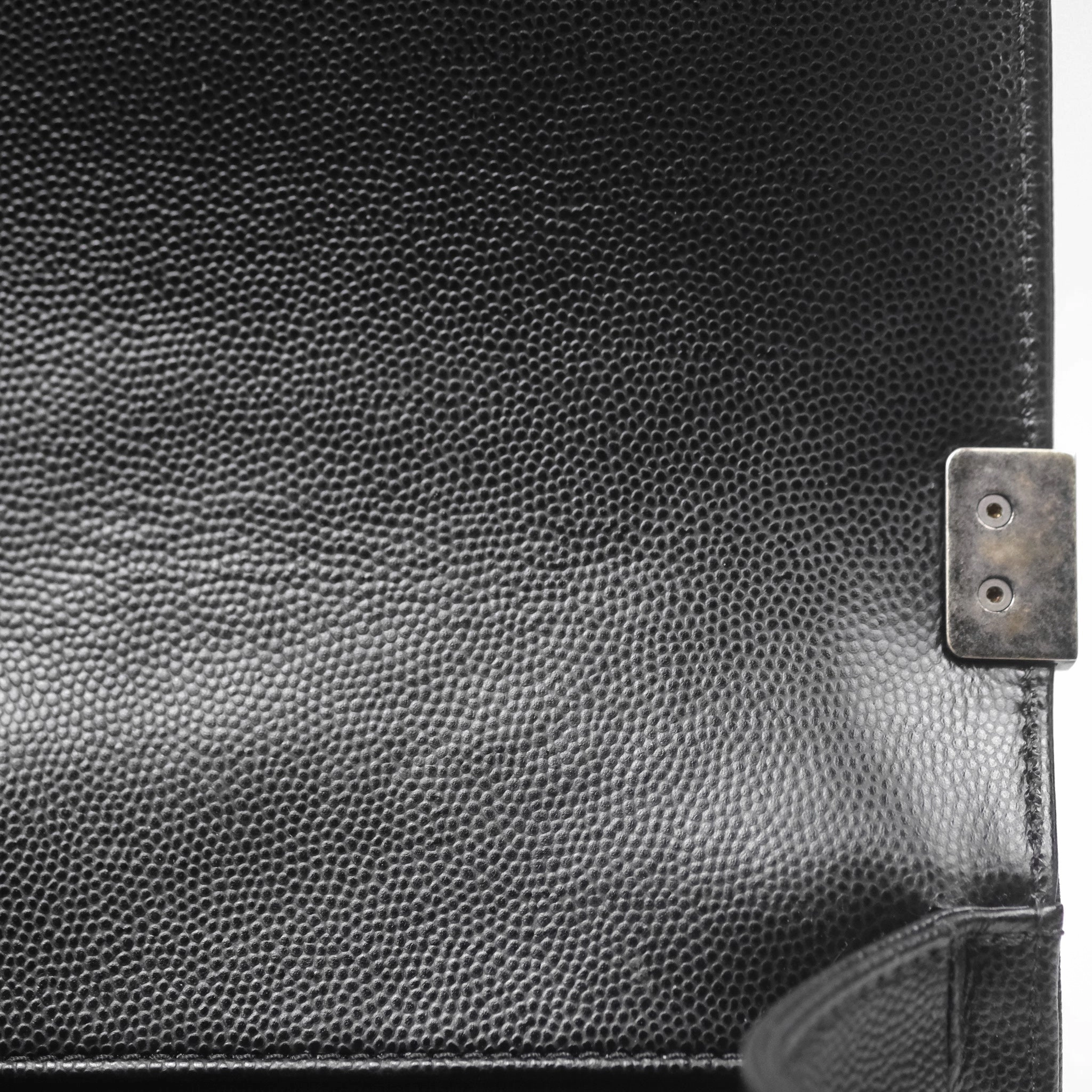 Chanel Medium Boy Quilted Black Caviar Ruthenium Hardware