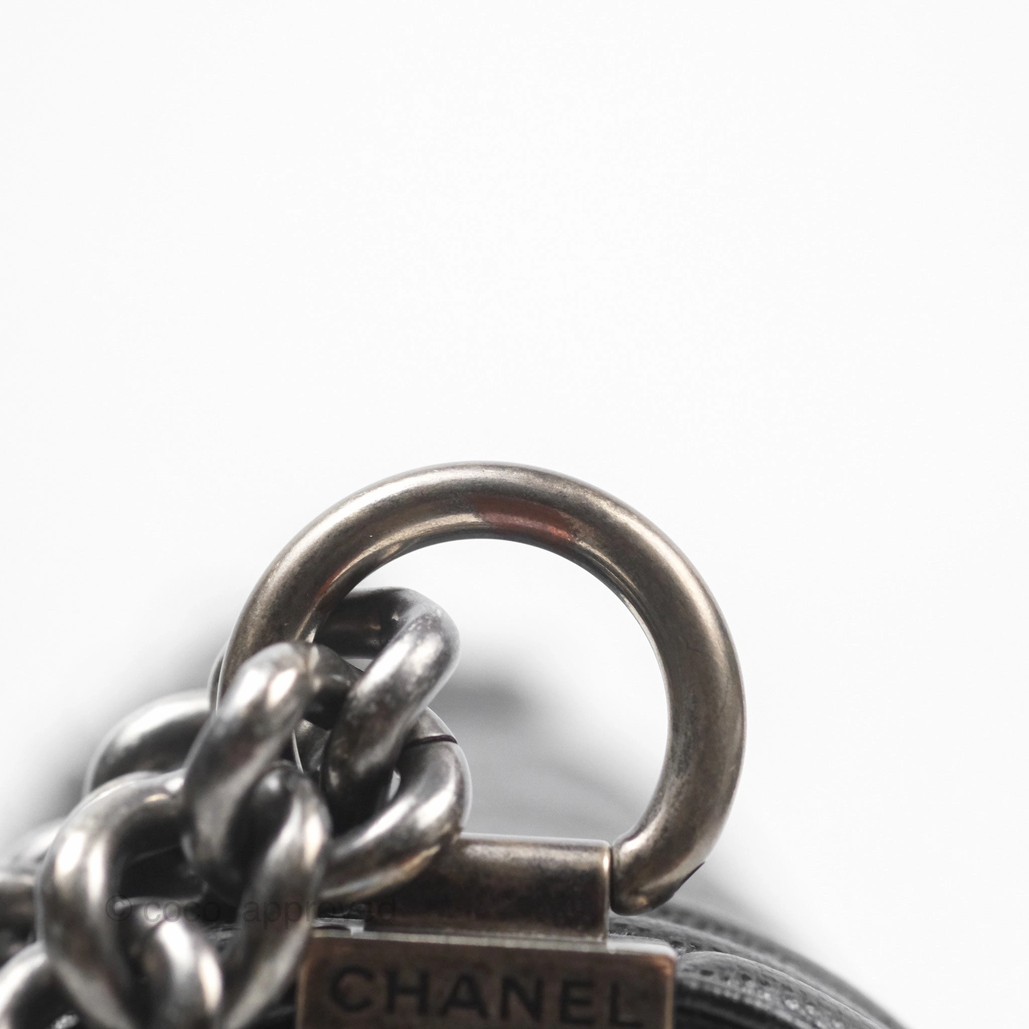 Chanel Medium Boy Quilted Black Caviar Ruthenium Hardware