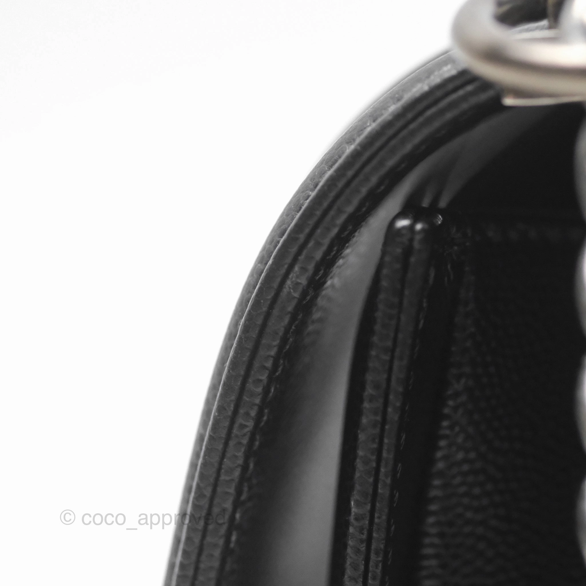 Chanel Medium Boy Quilted Black Caviar Ruthenium Hardware