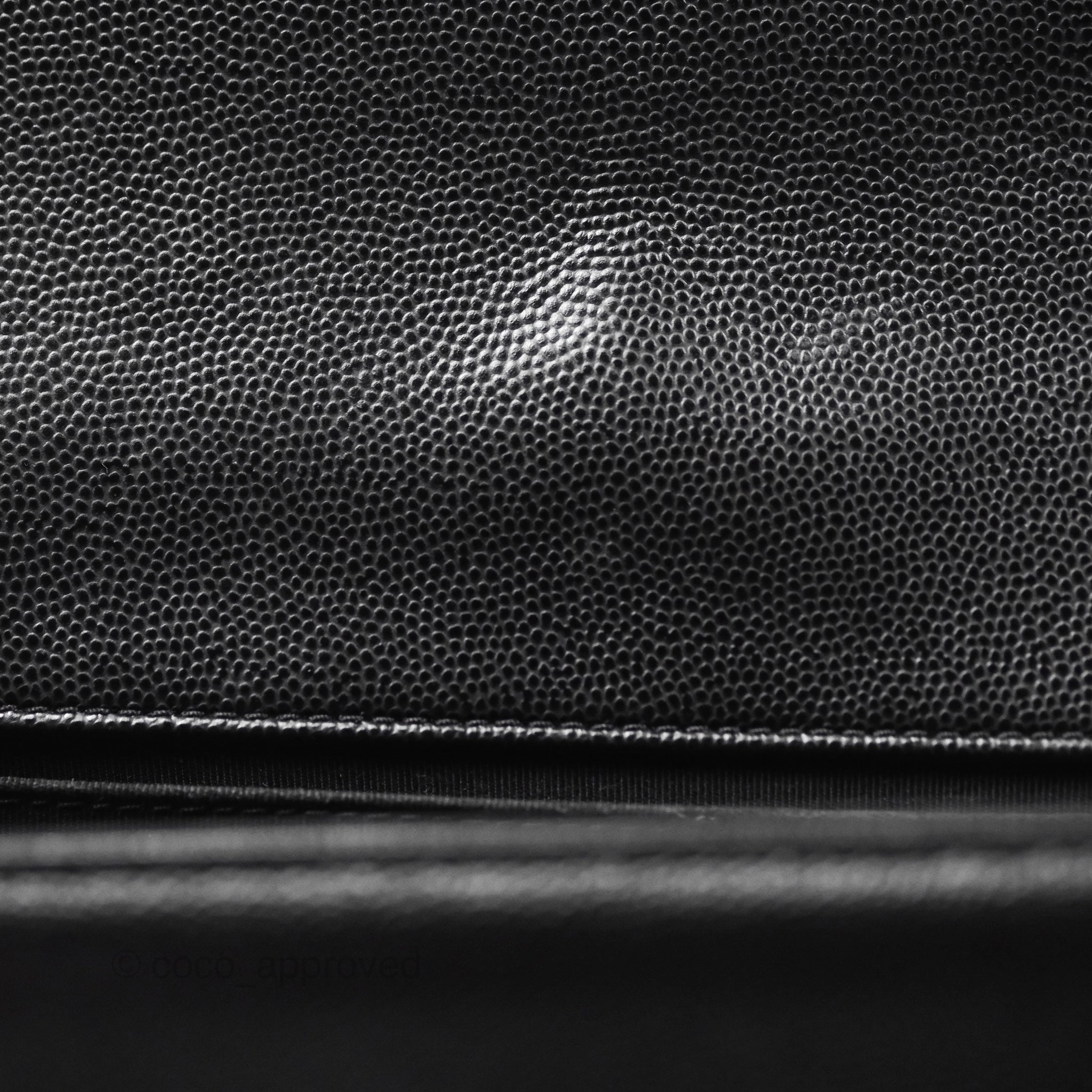 Chanel Medium Boy Quilted Black Caviar Ruthenium Hardware