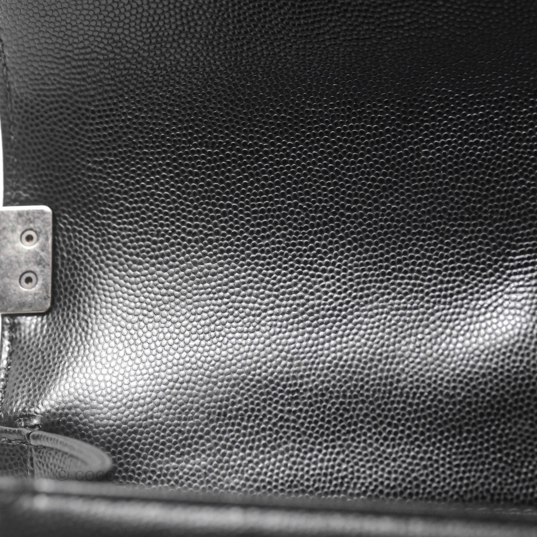 Chanel Medium Boy Quilted Black Caviar Ruthenium Hardware