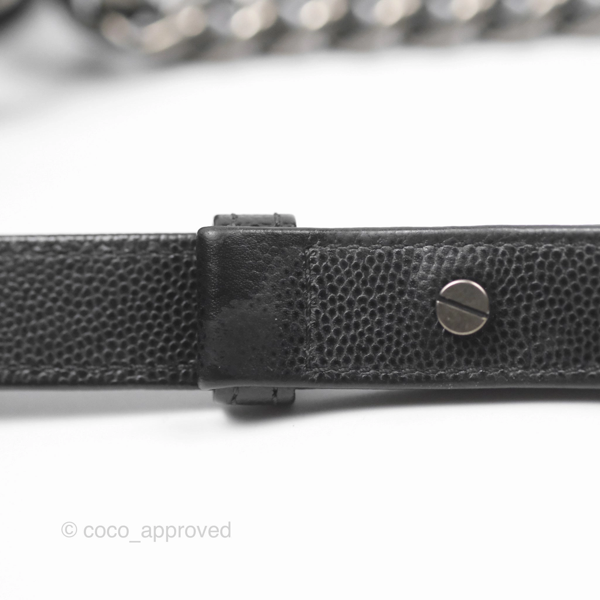 Chanel Medium Boy Quilted Black Caviar Ruthenium Hardware