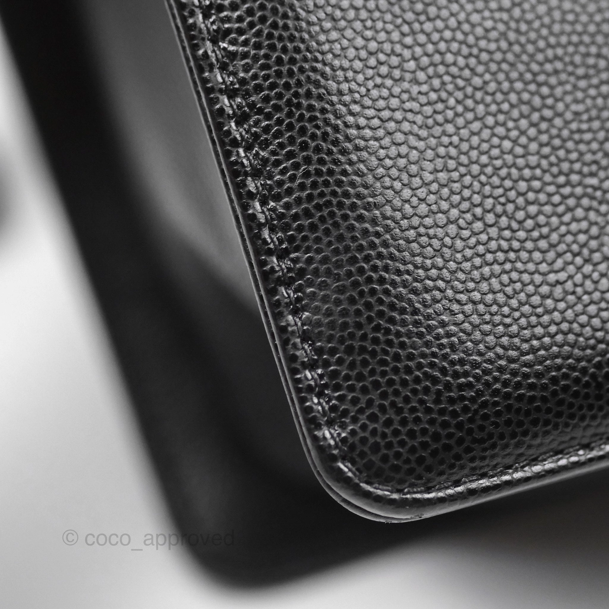 Chanel Medium Boy Quilted Black Caviar Ruthenium Hardware
