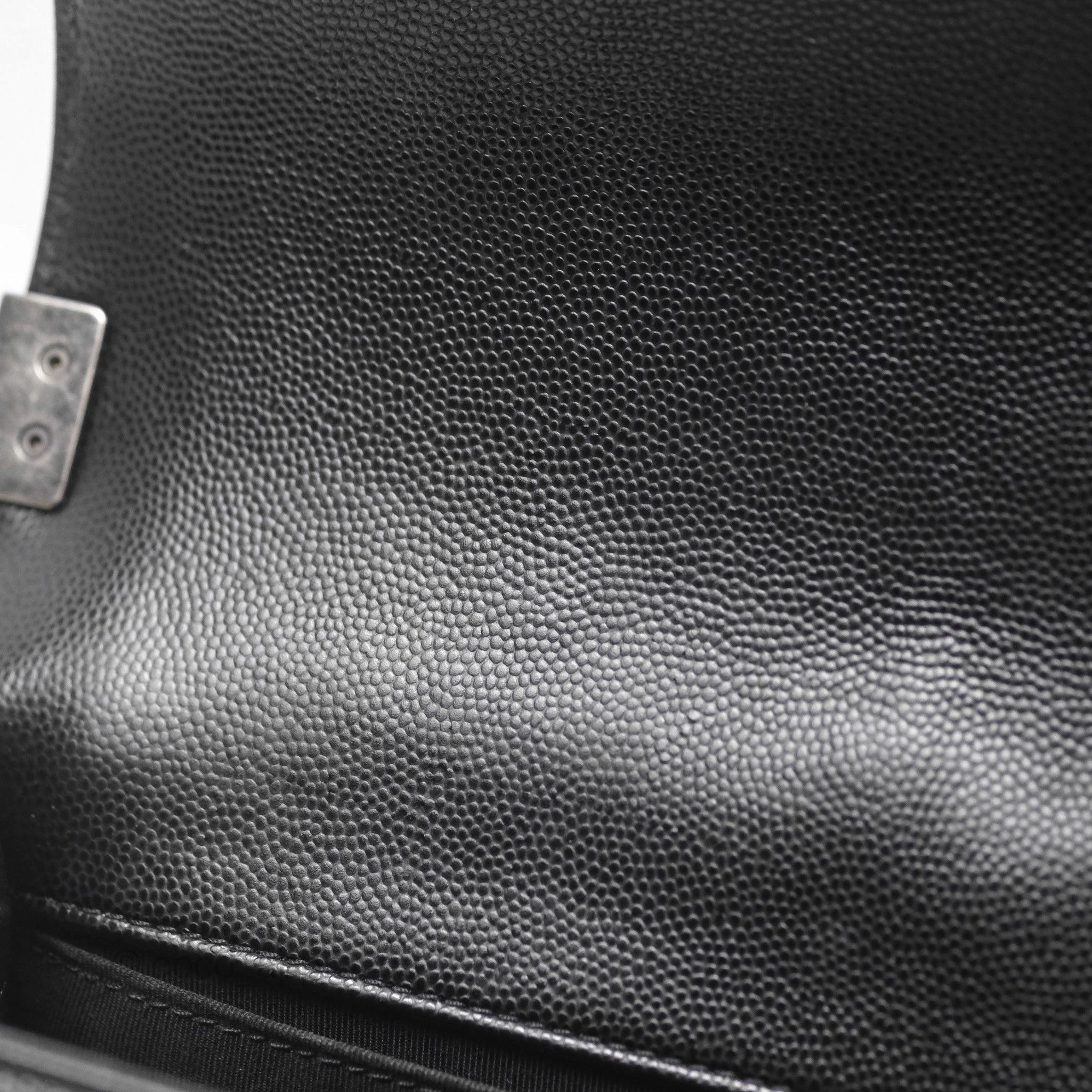 Chanel Medium Boy Quilted Black Caviar Ruthenium Hardware