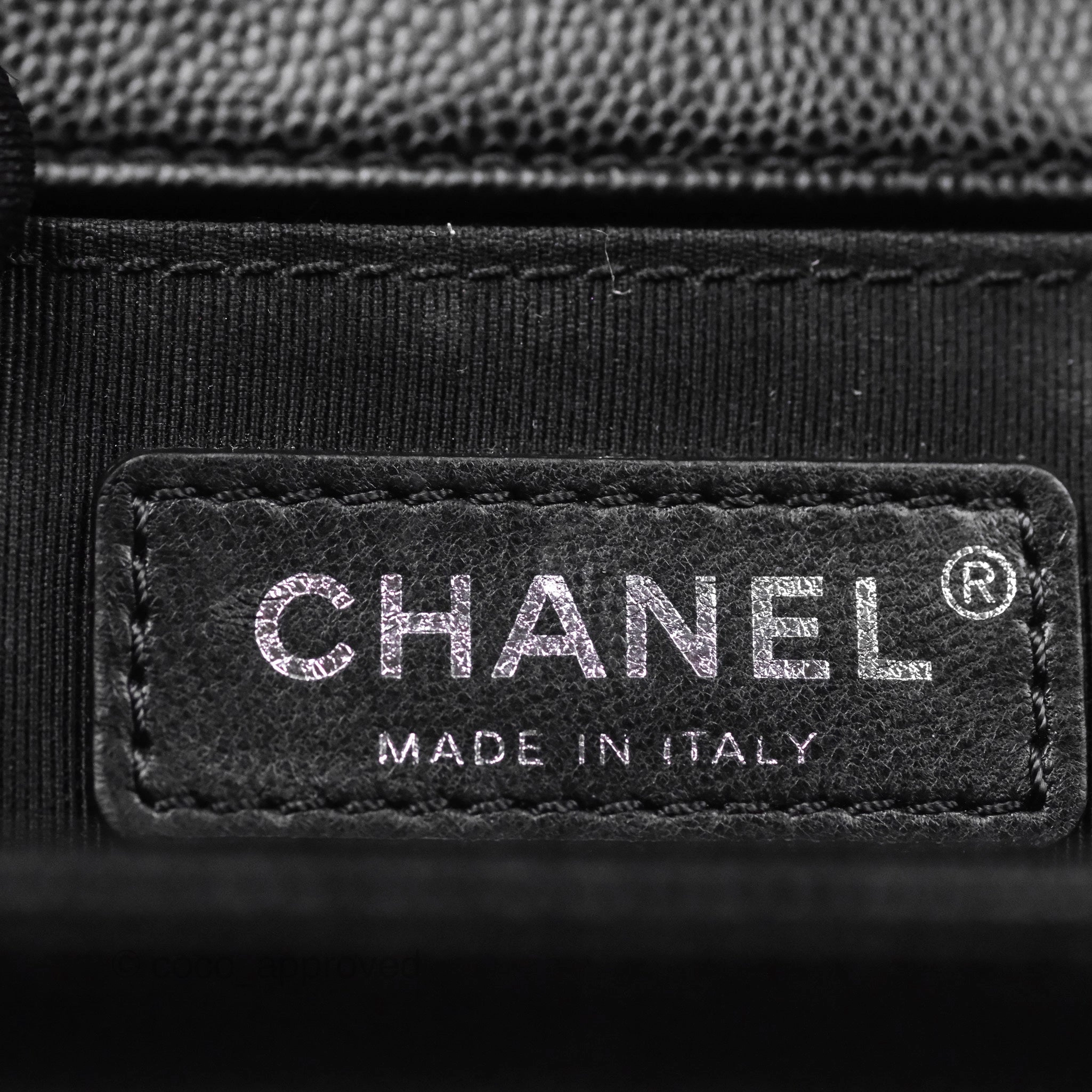 Chanel Medium Boy Quilted Black Caviar Ruthenium Hardware
