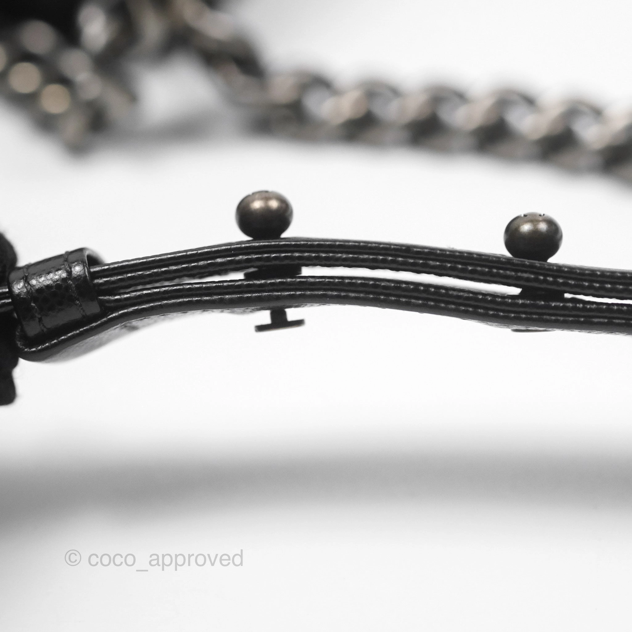 Chanel Medium Boy Quilted Black Caviar Ruthenium Hardware
