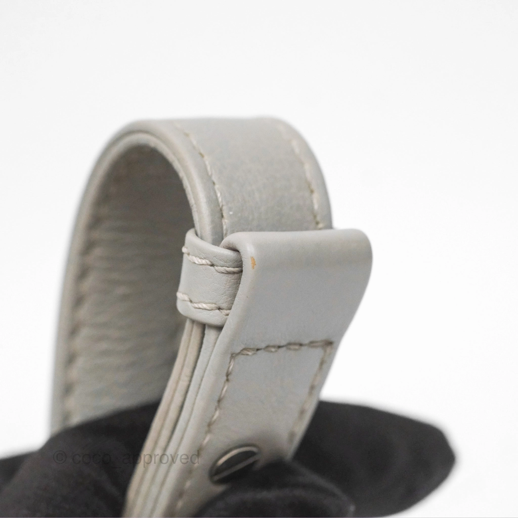 Chanel Medium Boy Reverso Flap Light Grey Calfskin Ruthenium Hardware