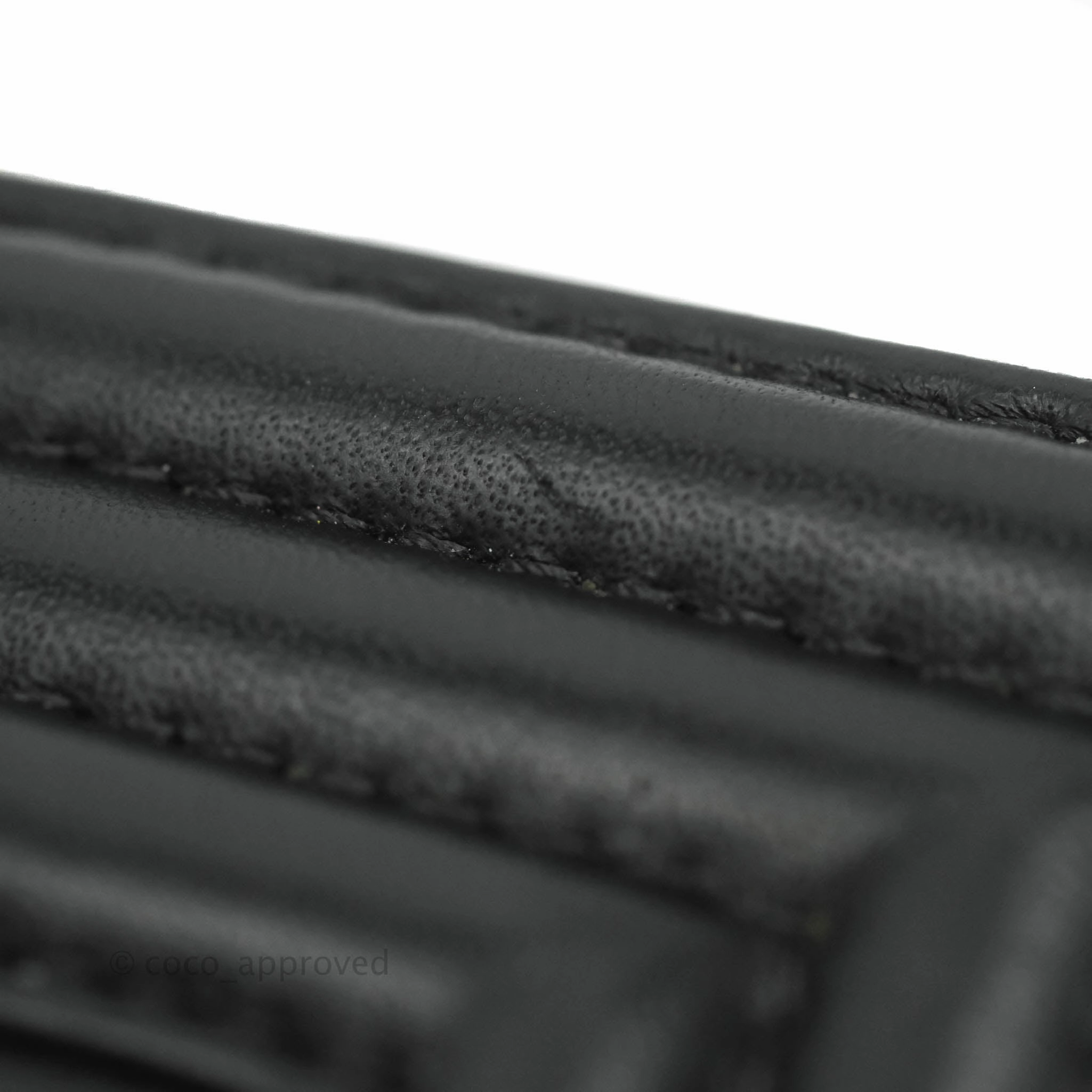Chanel Medium Chevron Boy Black Calfskin Aged Gold Hardware