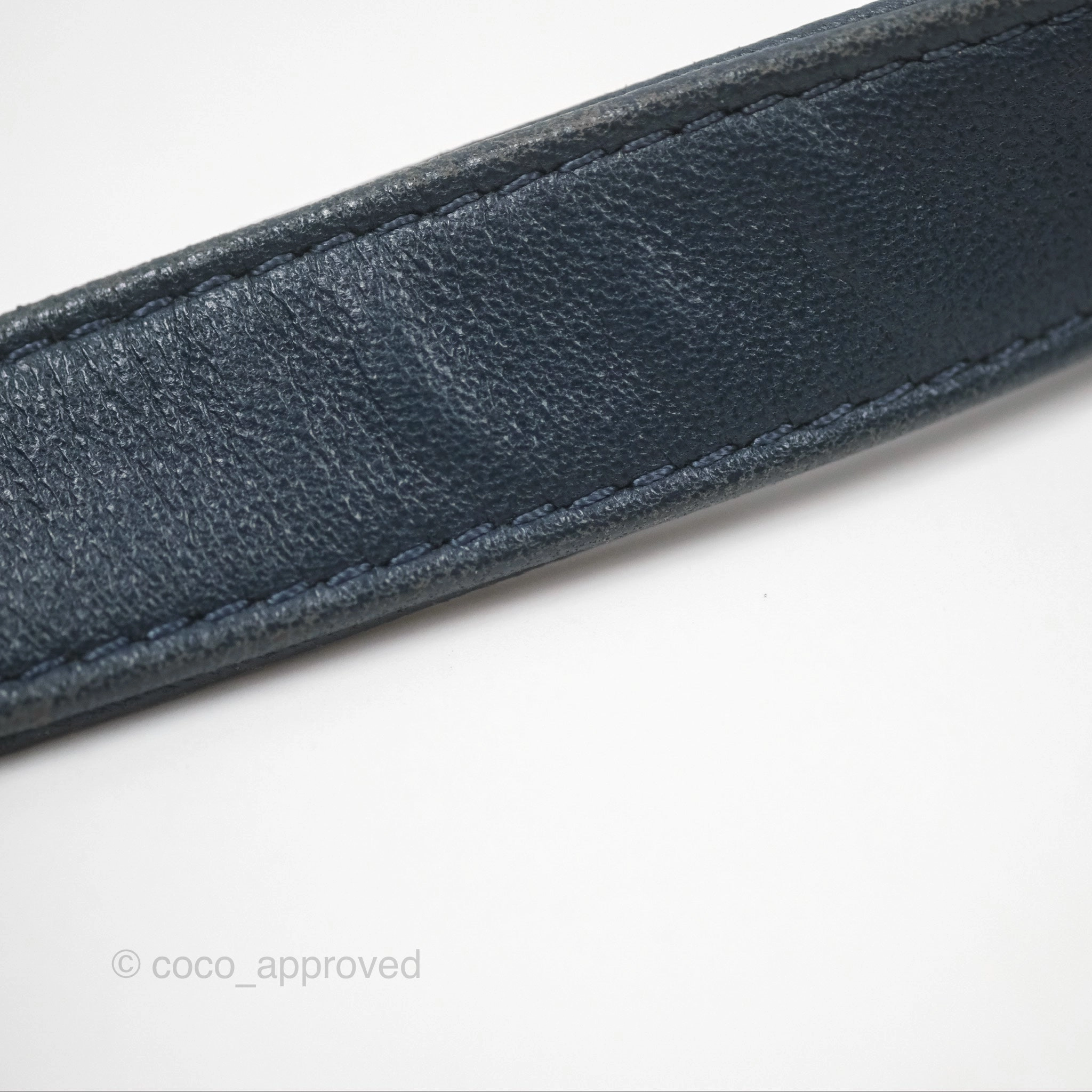 Chanel Medium Chevron Boy Washed Denim Ruthenium Hardware