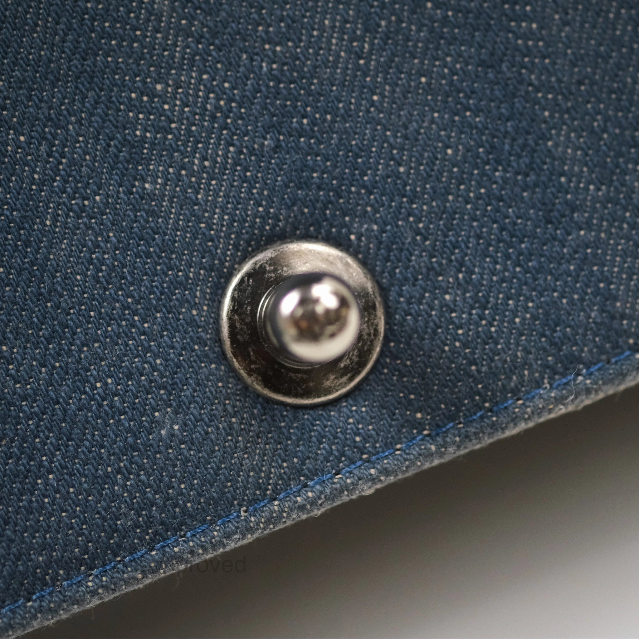 Chanel Medium Chevron Boy Washed Denim Ruthenium Hardware