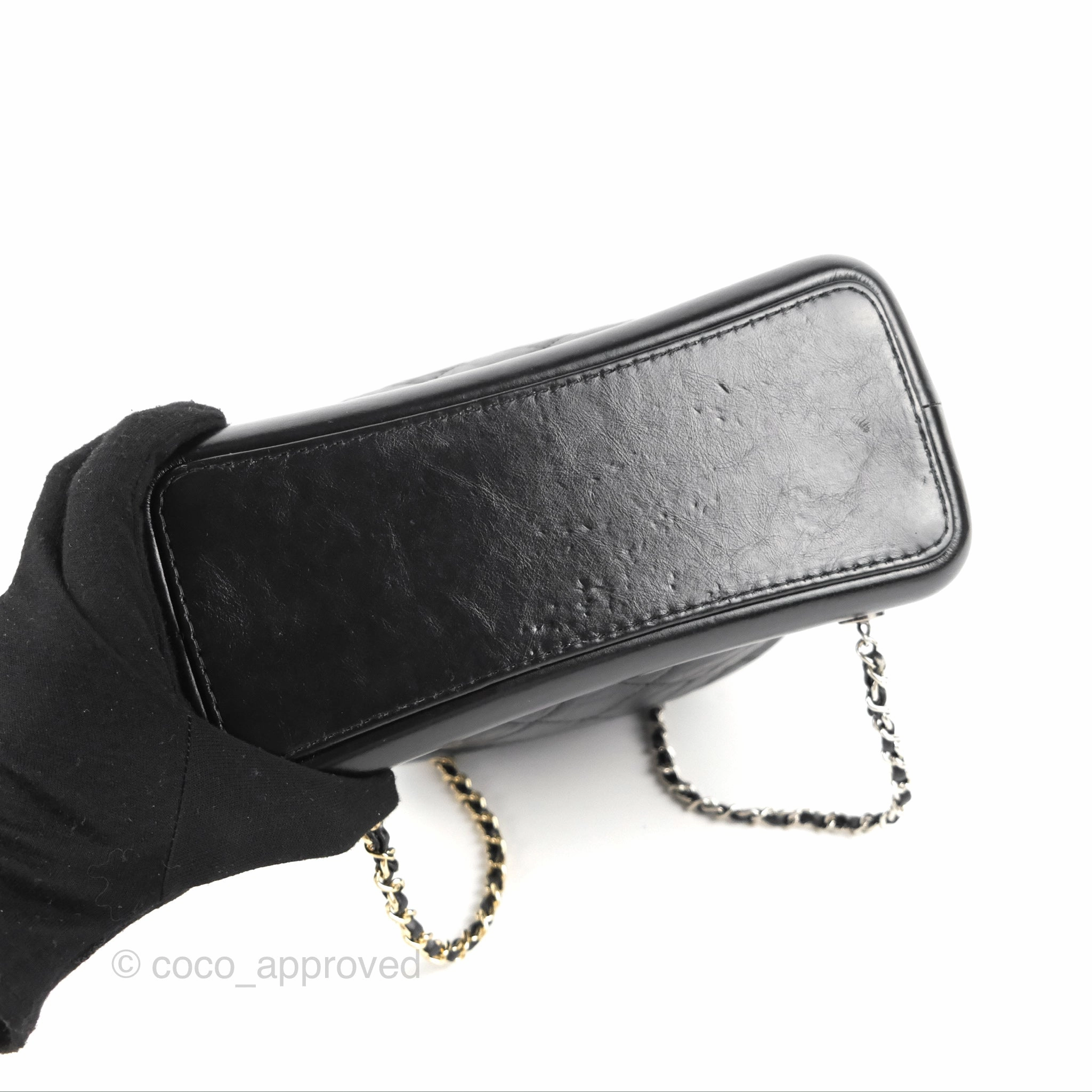 Chanel Medium Gabrielle Backpack Black Aged Calfskin