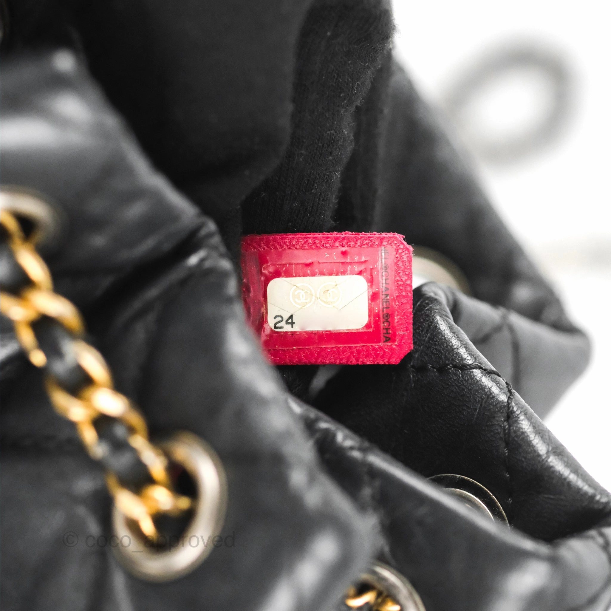 Chanel Medium Gabrielle Backpack Black Aged Calfskin