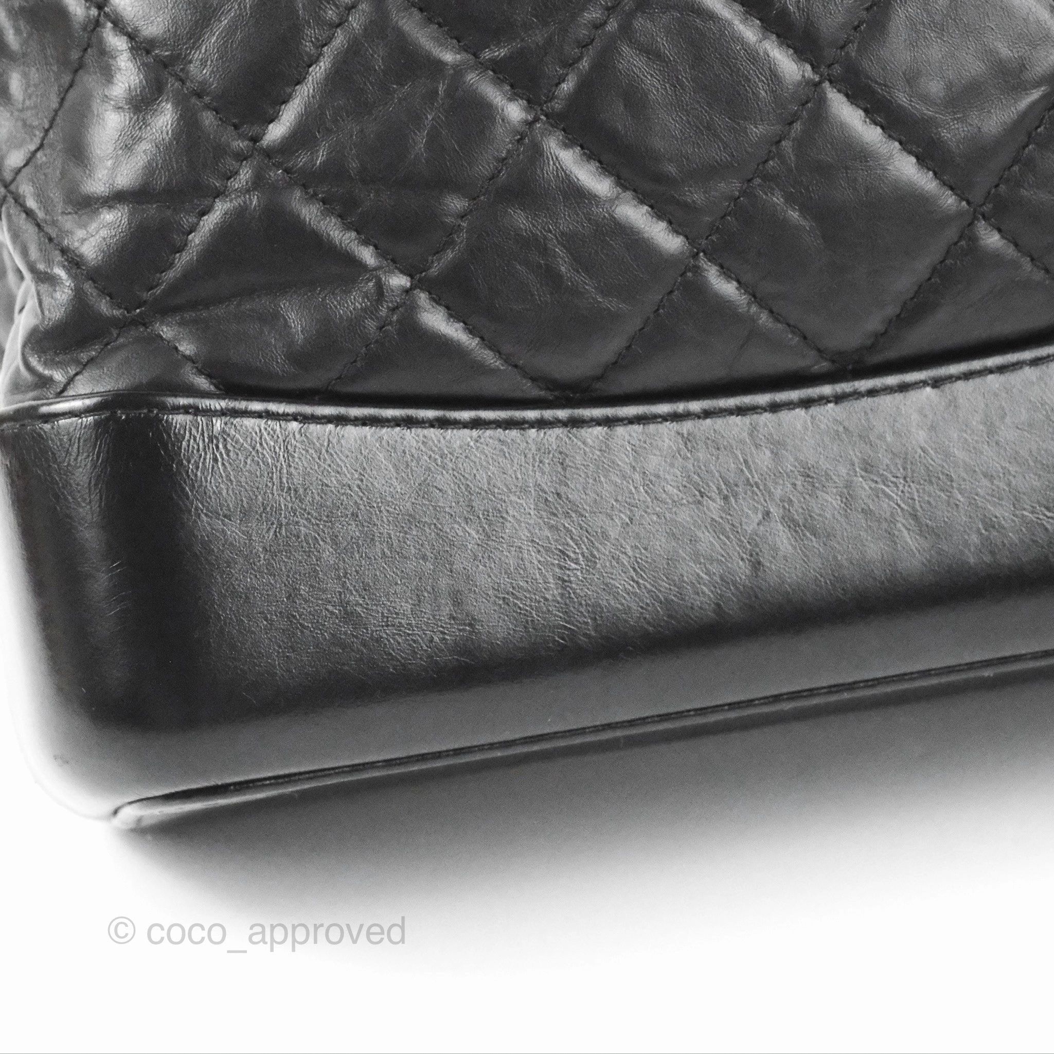 Chanel Medium Gabrielle Backpack Black Aged Calfskin