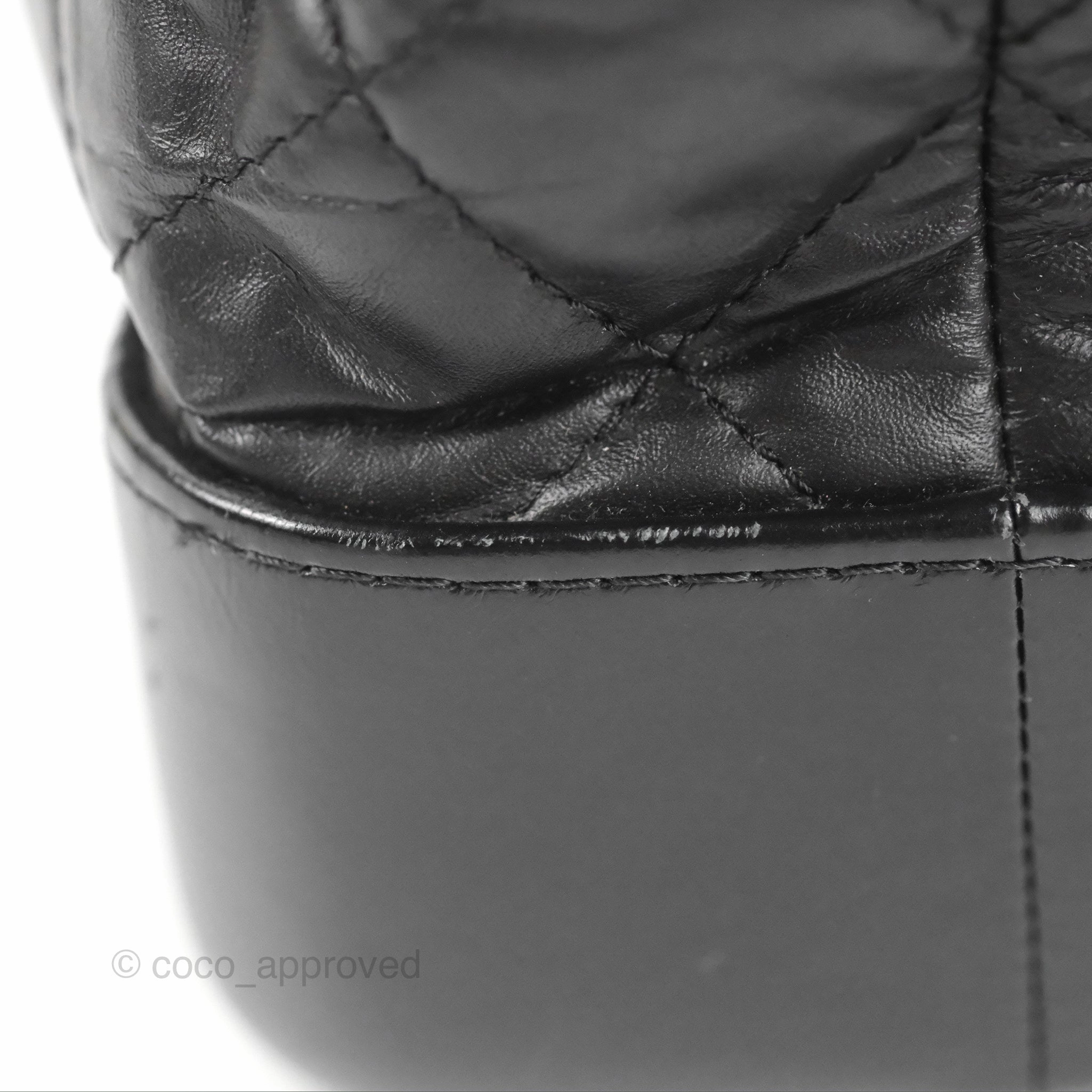 Chanel Medium Gabrielle Backpack Black Aged Calfskin