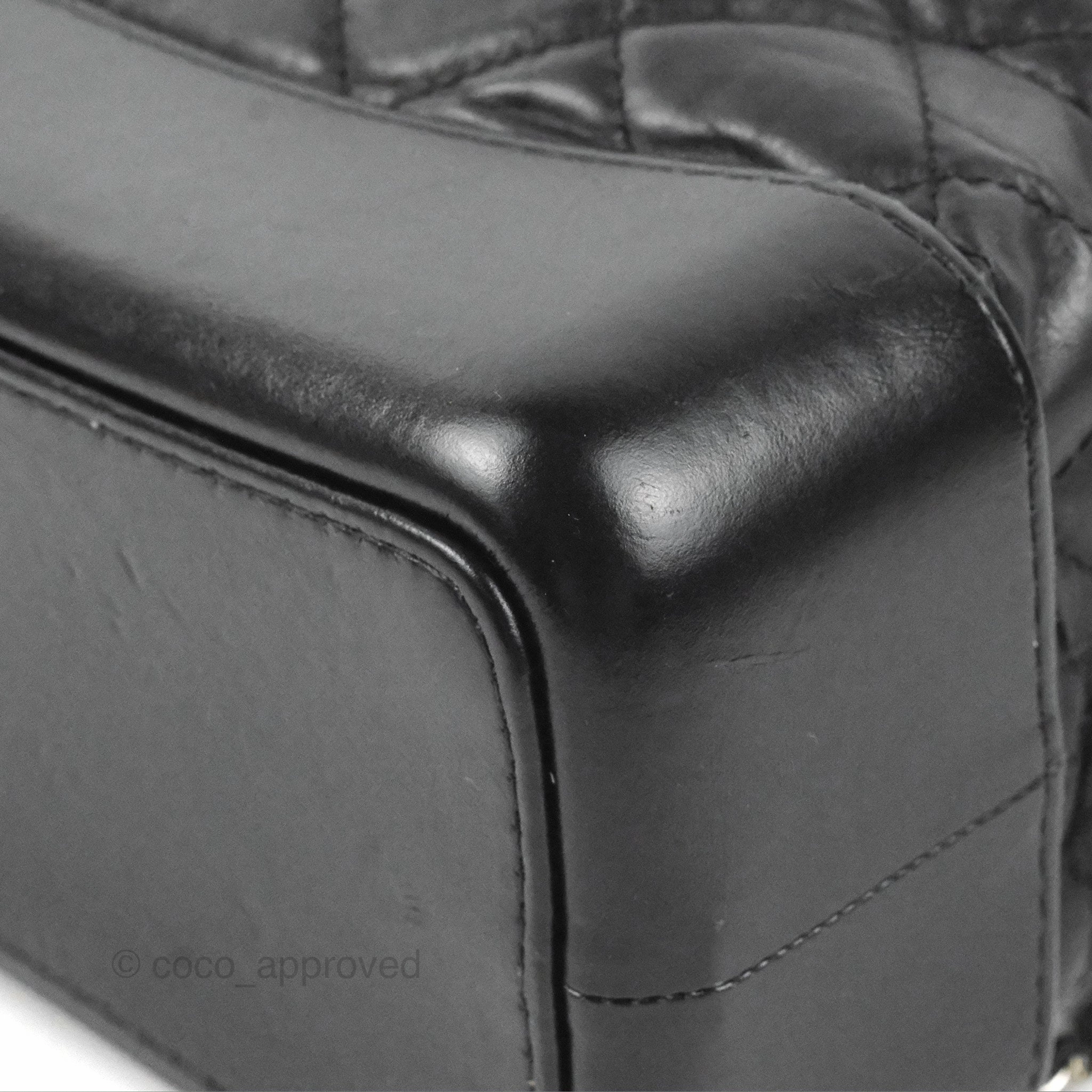 Chanel Medium Gabrielle Backpack Black Aged Calfskin