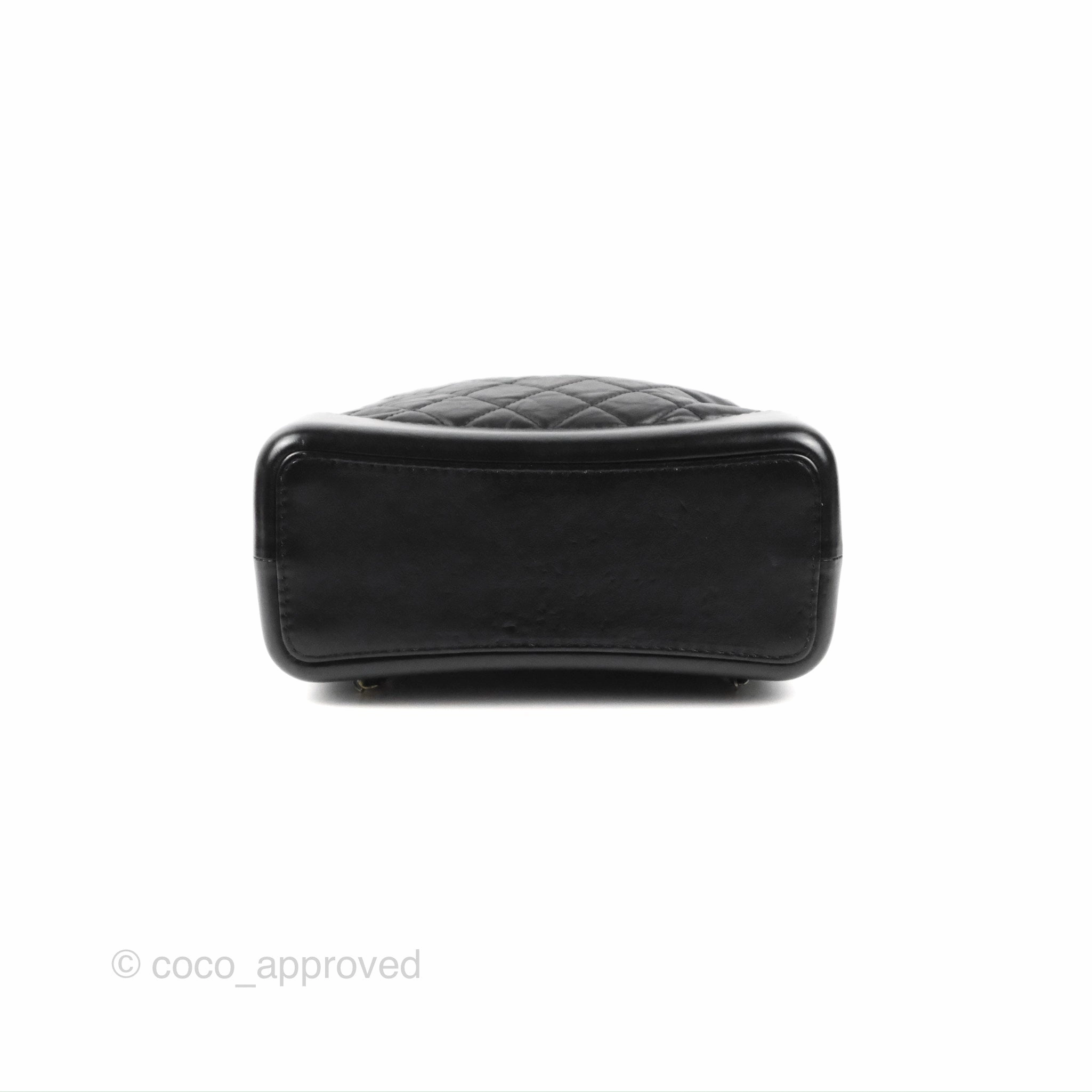 Chanel Medium Gabrielle Backpack Black Aged Calfskin