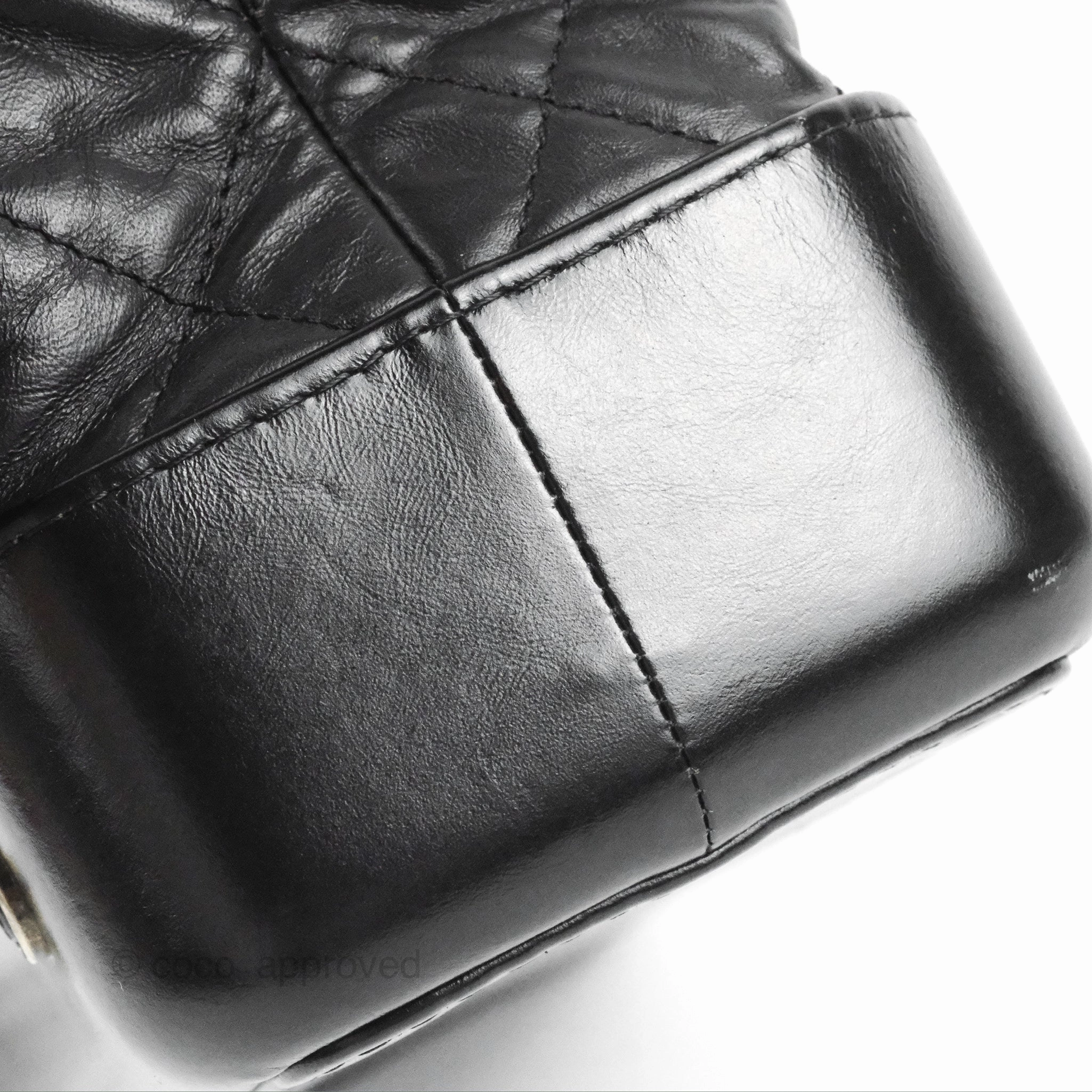 Chanel Medium Gabrielle Backpack Black Aged Calfskin